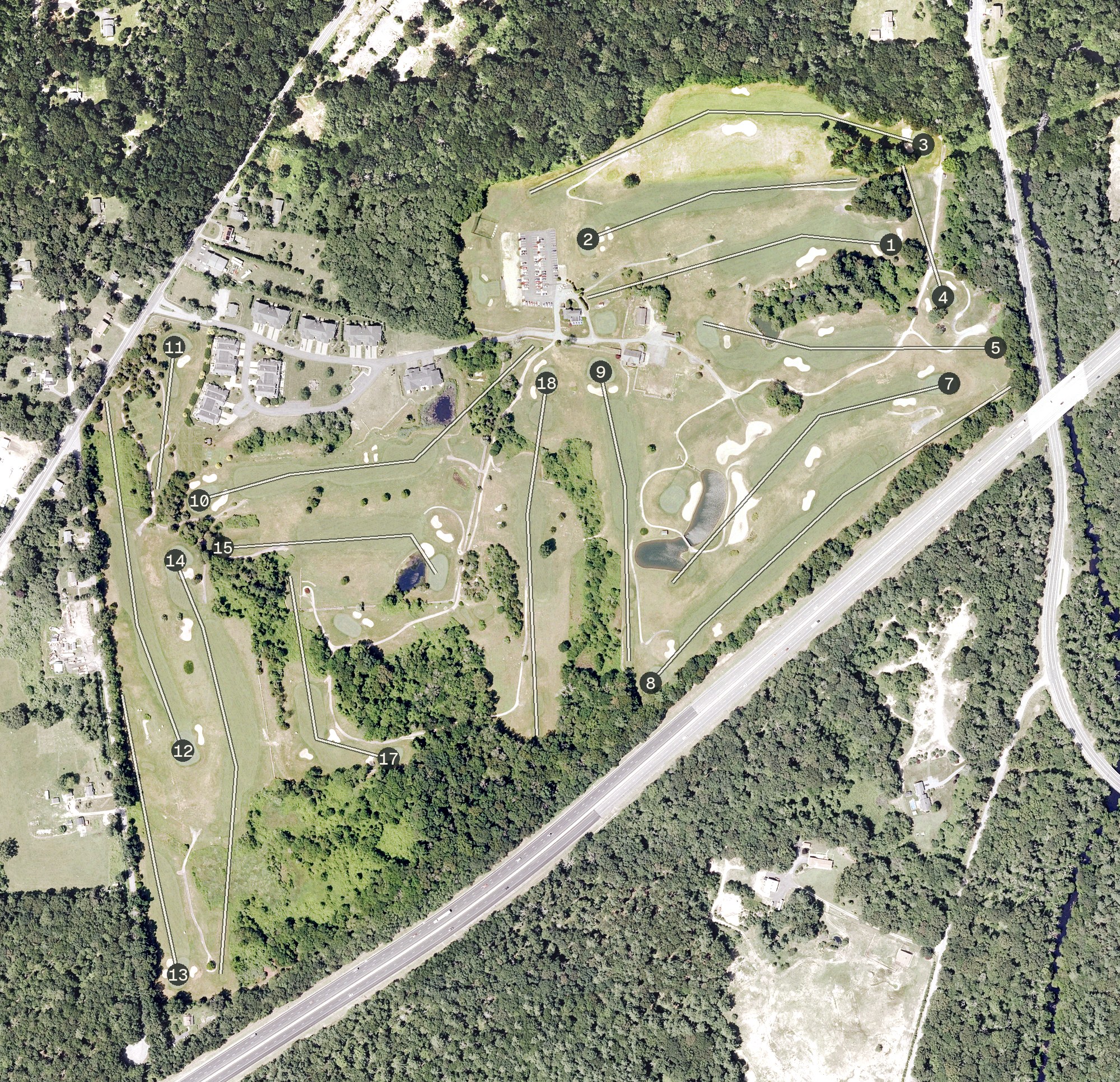 Aerial view of Fenner Hill Country Club, RI