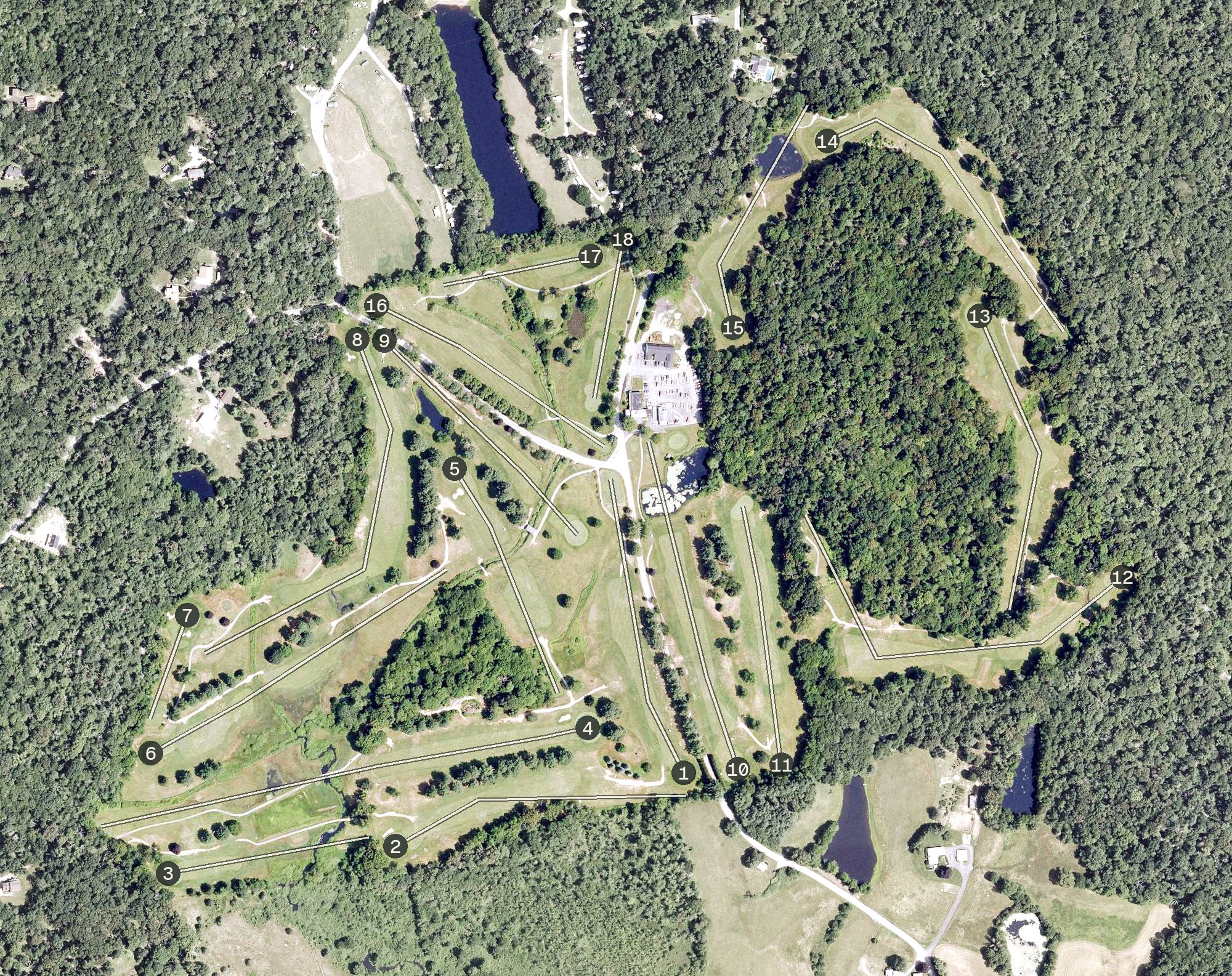 Aerial view of Foster Country Club, RI