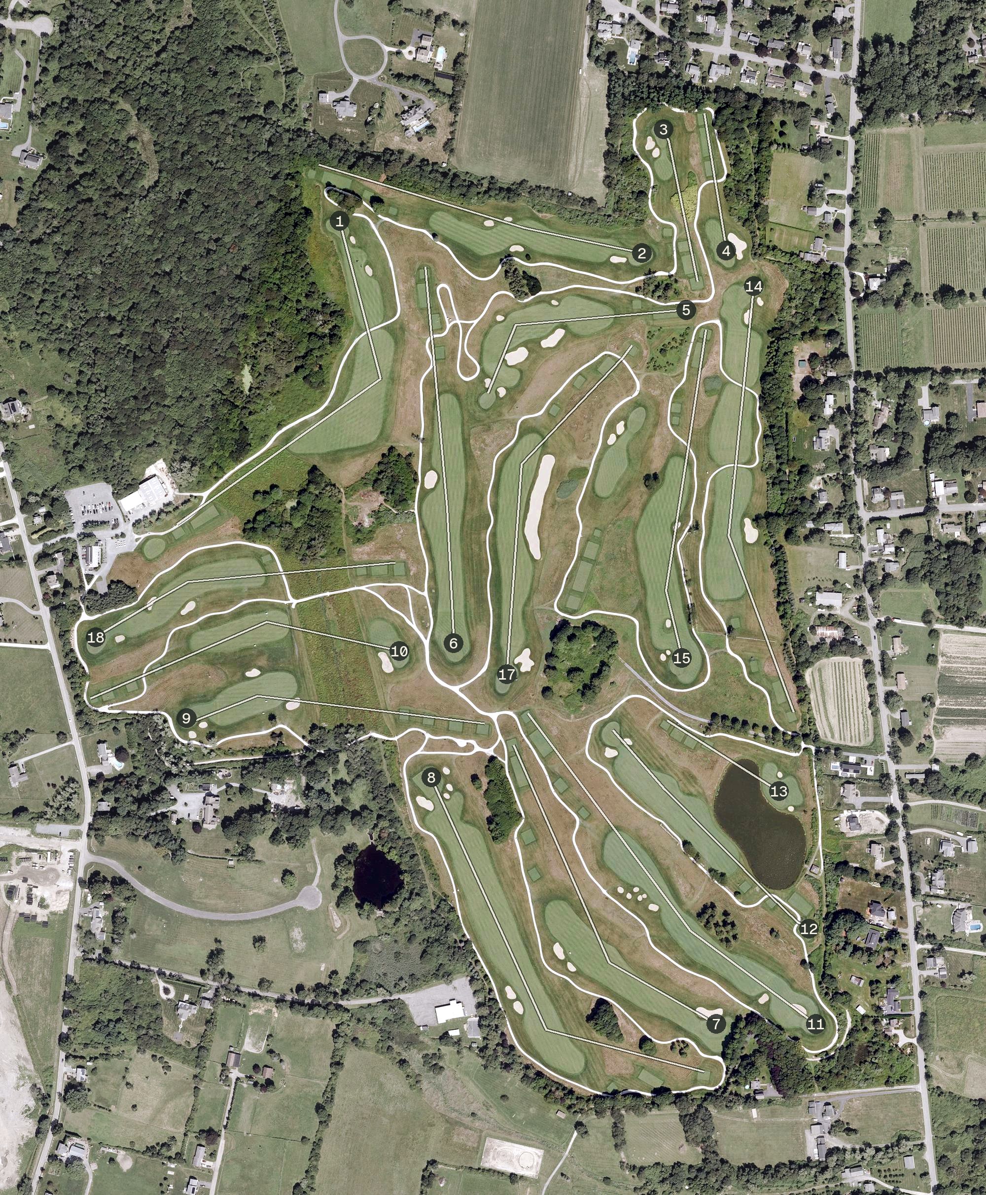 Aerial view of Newport National Golf Club, RI