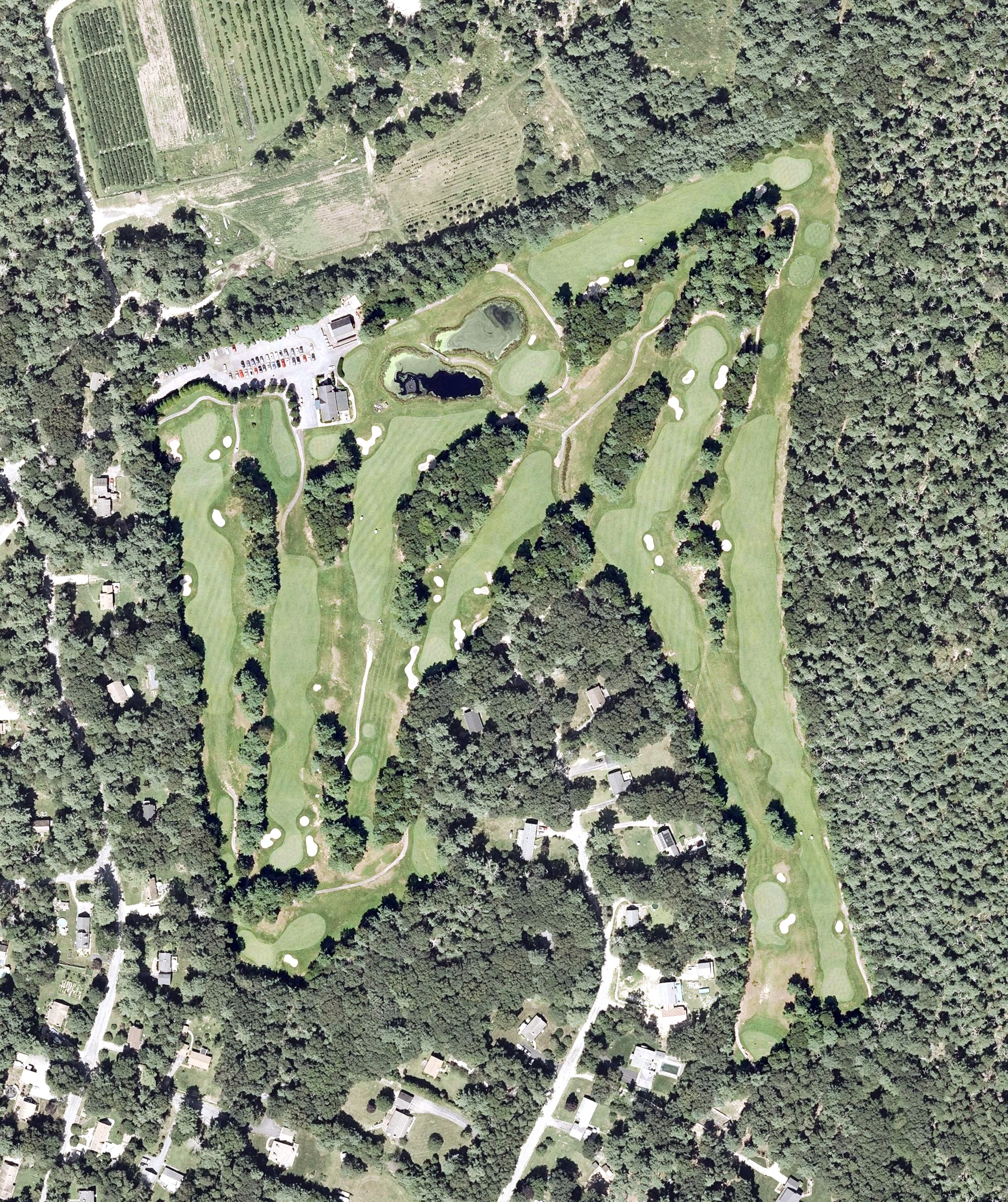Aerial view of Pinecrest Golf Club, RI