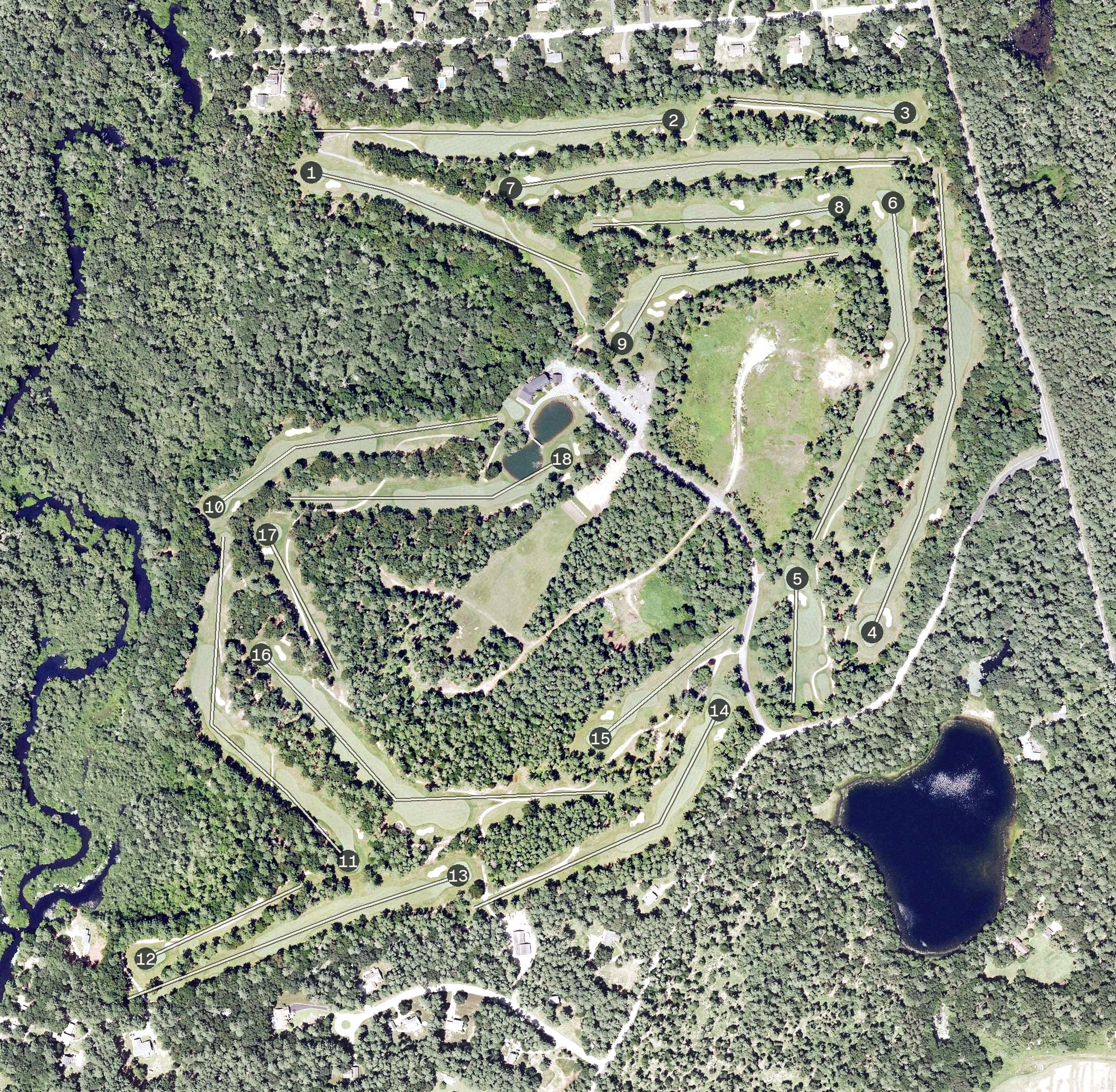 Aerial view of Richmond Country Club, RI