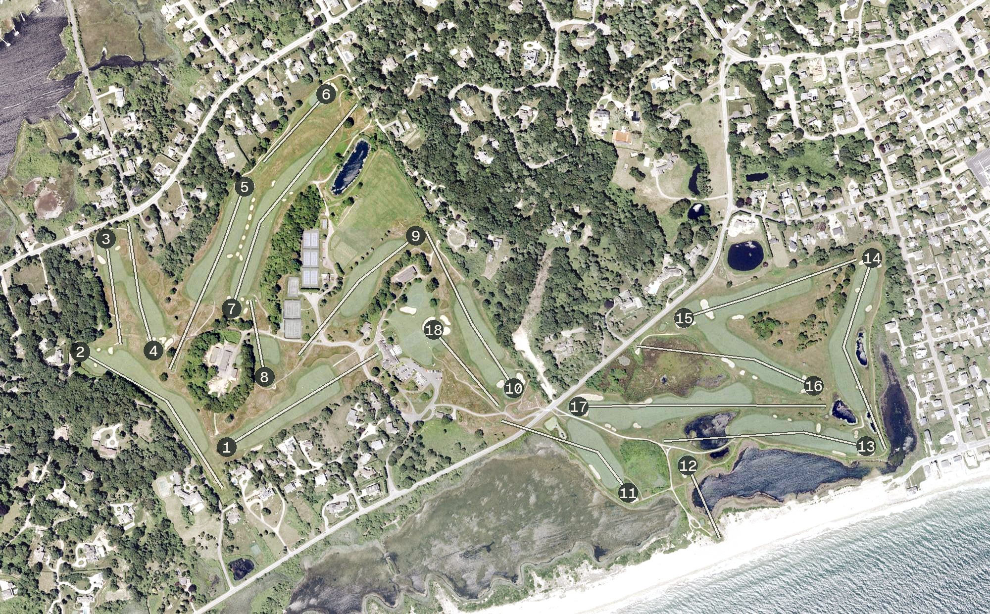 Aerial view of The Misquamicut Club, RI