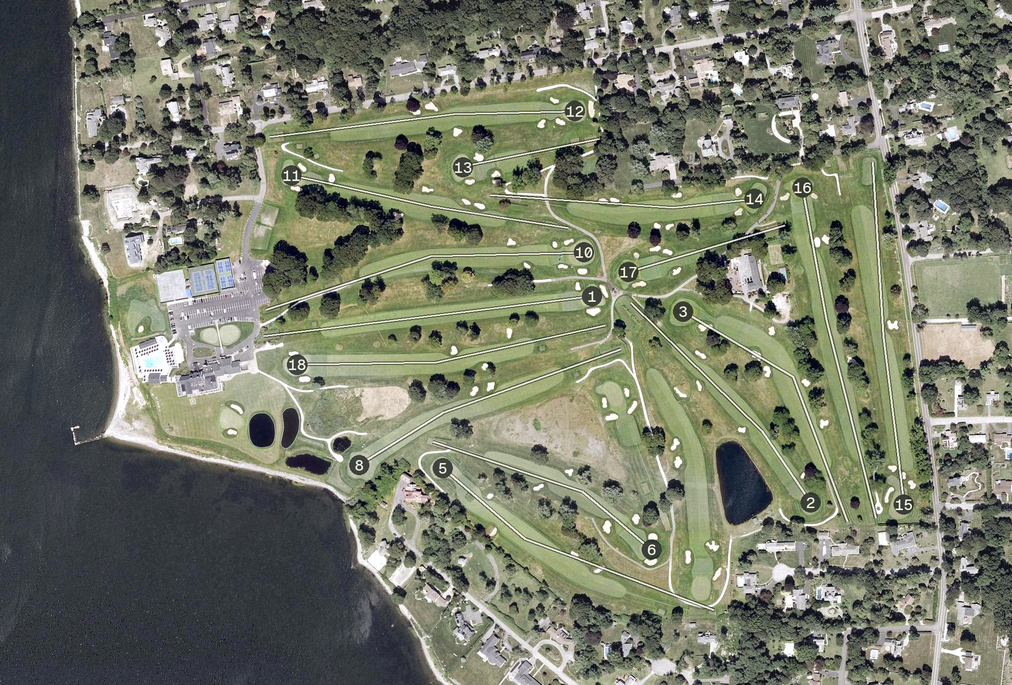 Aerial view of Warwick Country Club, RI
