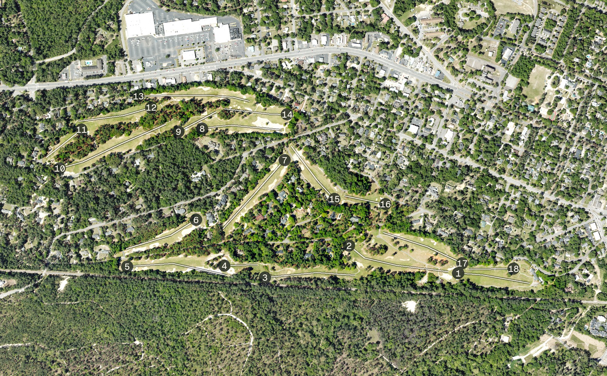 Aerial view of Aiken Golf Club, SC