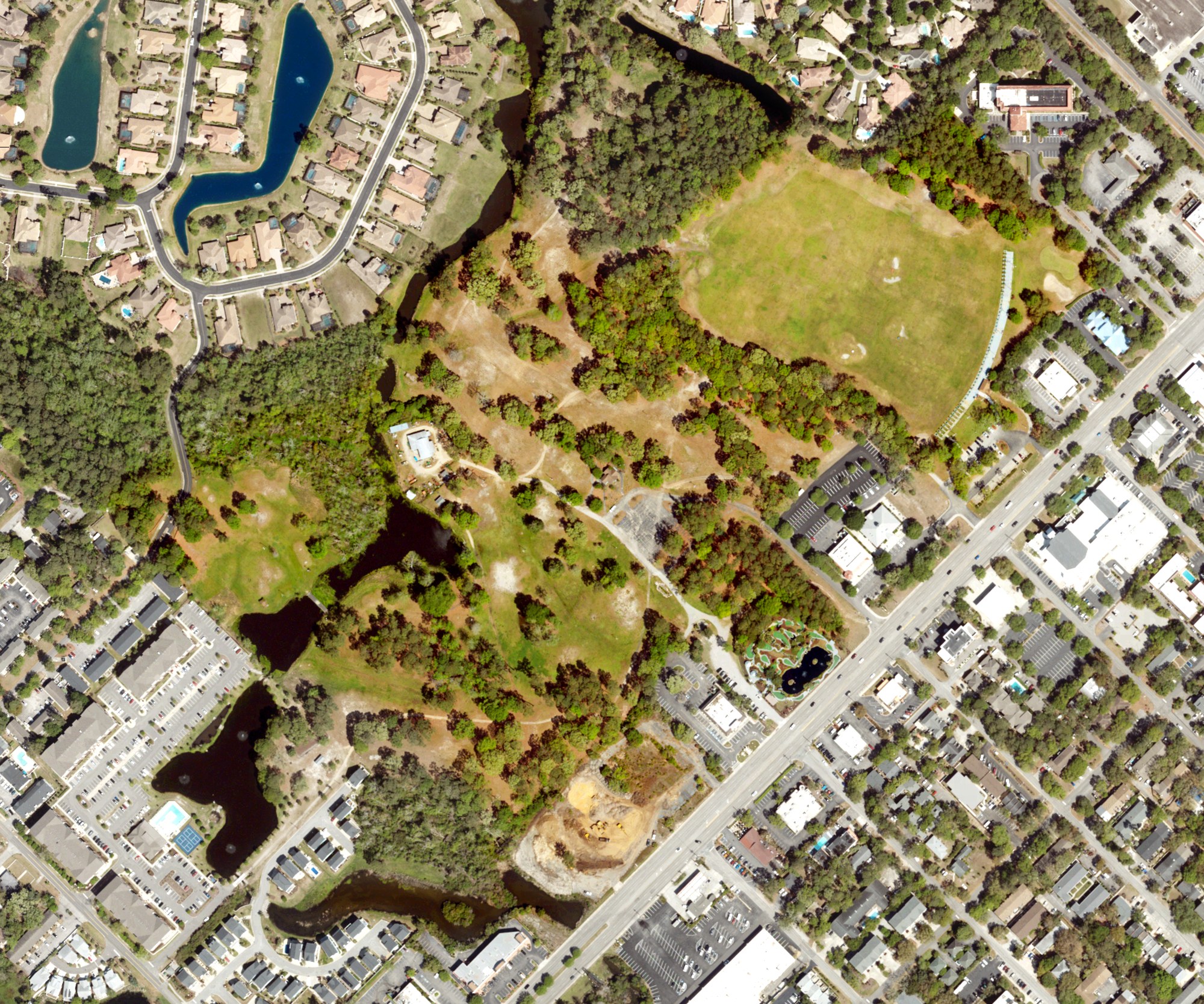 Aerial view of Cane Patch Driving Range, SC