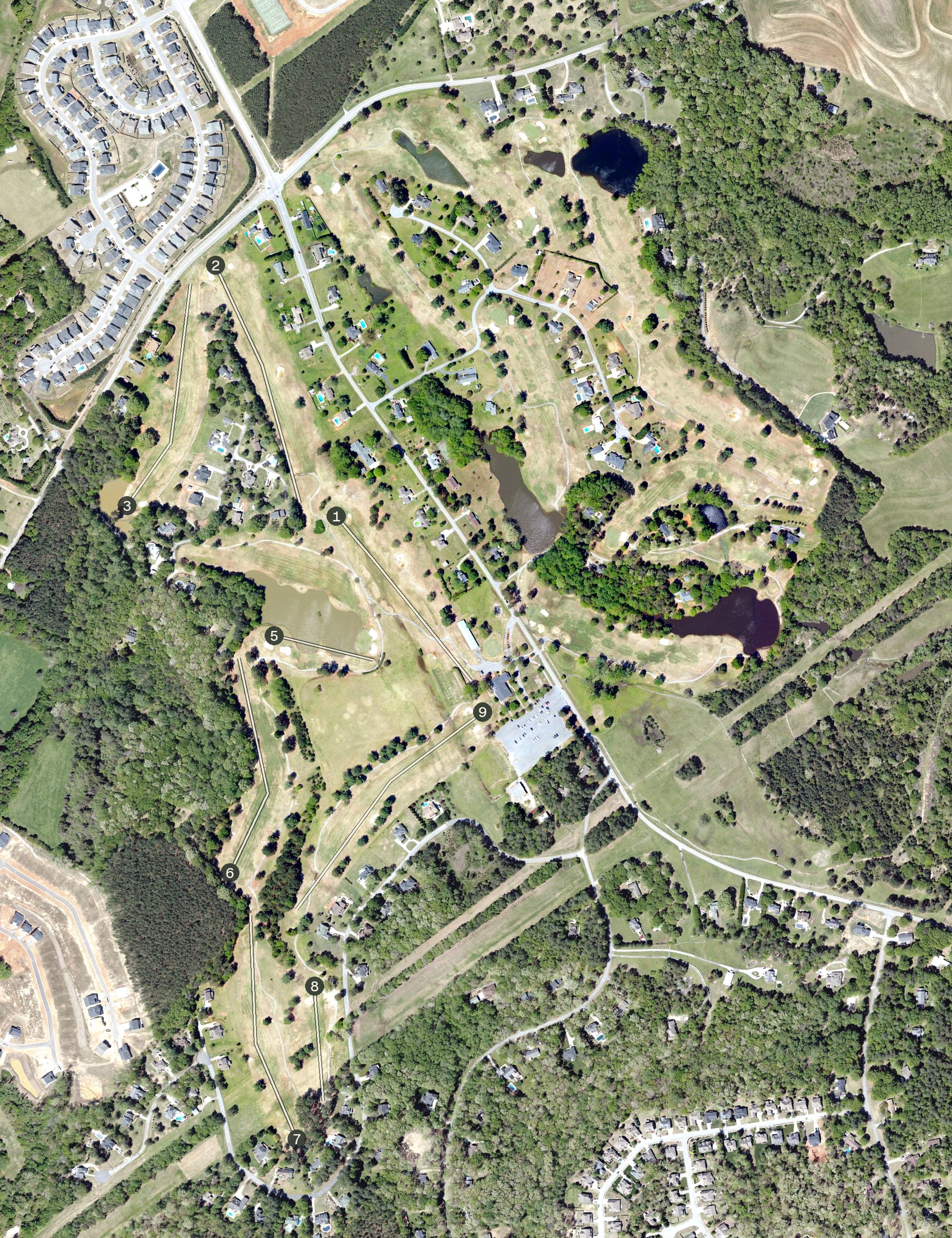 Aerial view of Carolina Springs Golf Club, SC