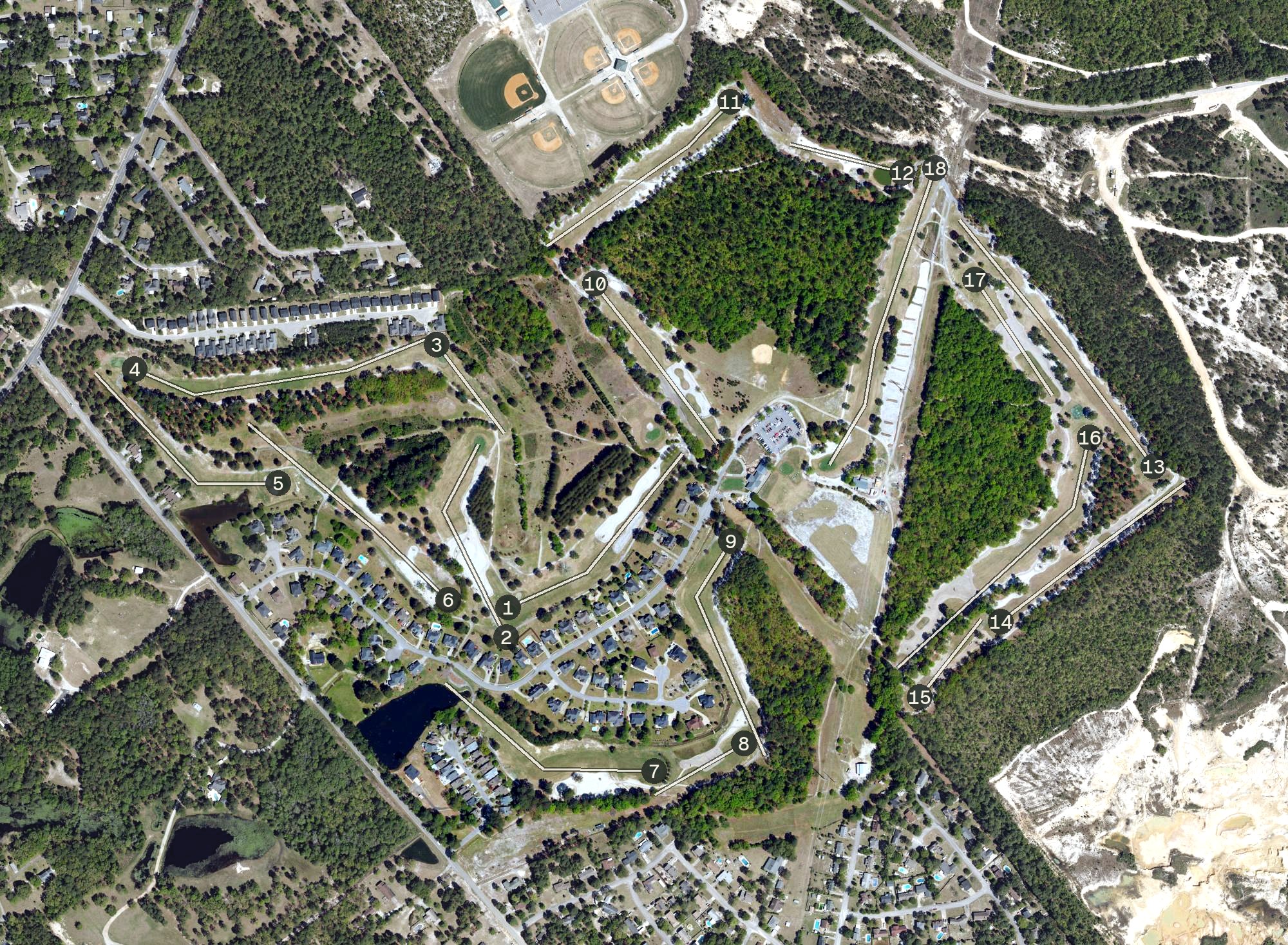 Aerial view of Charwood Country Club, SC