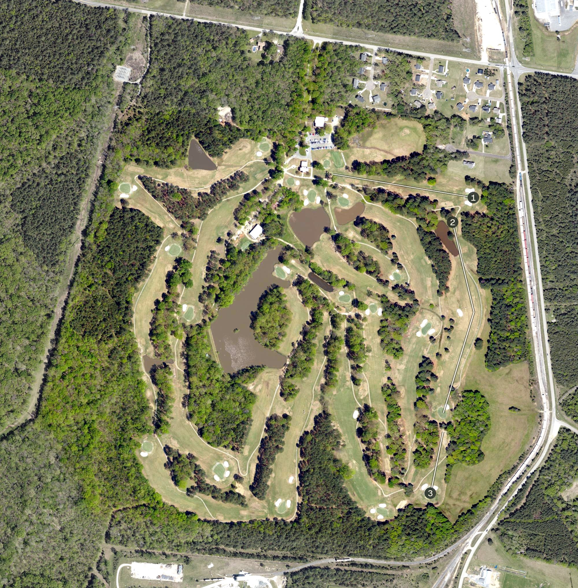 Aerial view of Chester Golf Club, SC