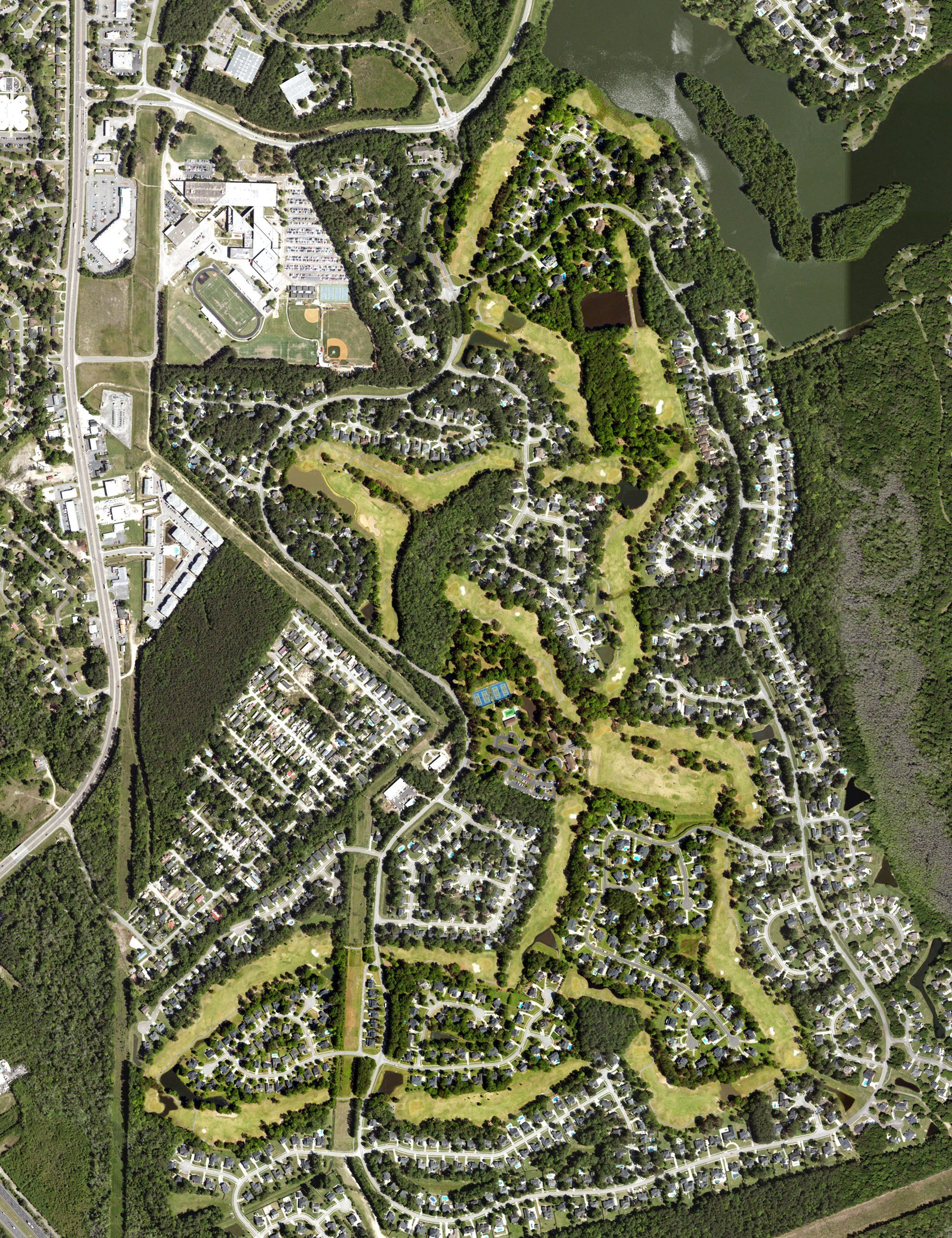 Aerial view of Crowfield Golf Club, SC