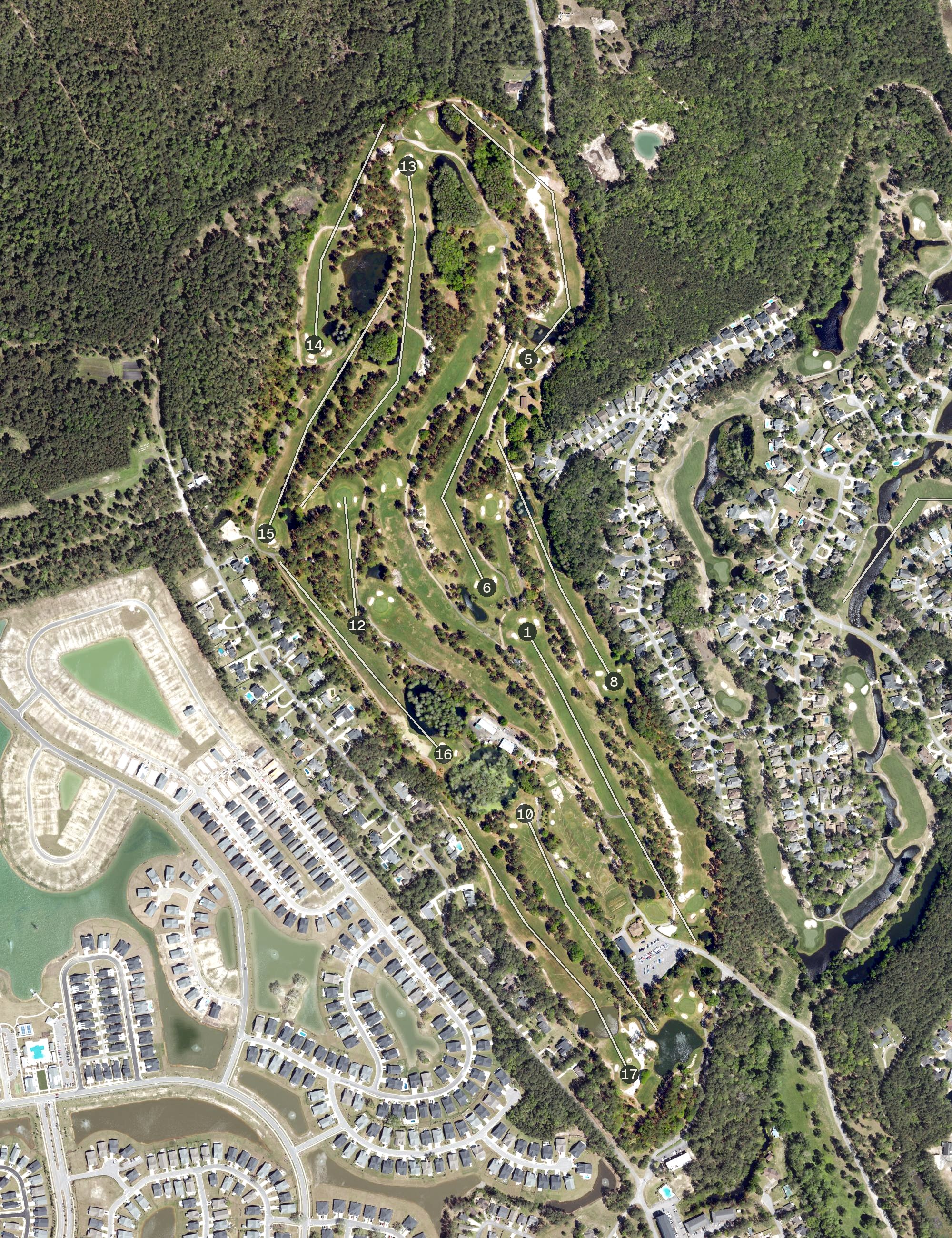 Aerial view of Eagle Nest Golf Club, SC