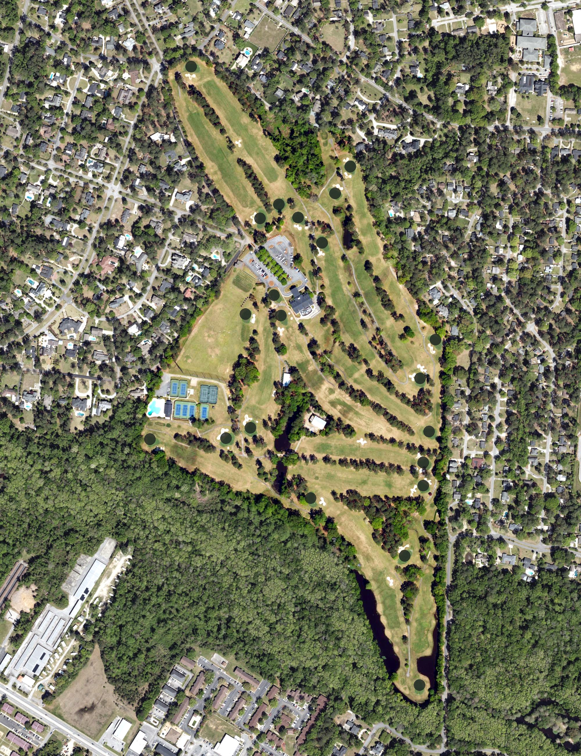 Aerial view of Florence Country Club, SC