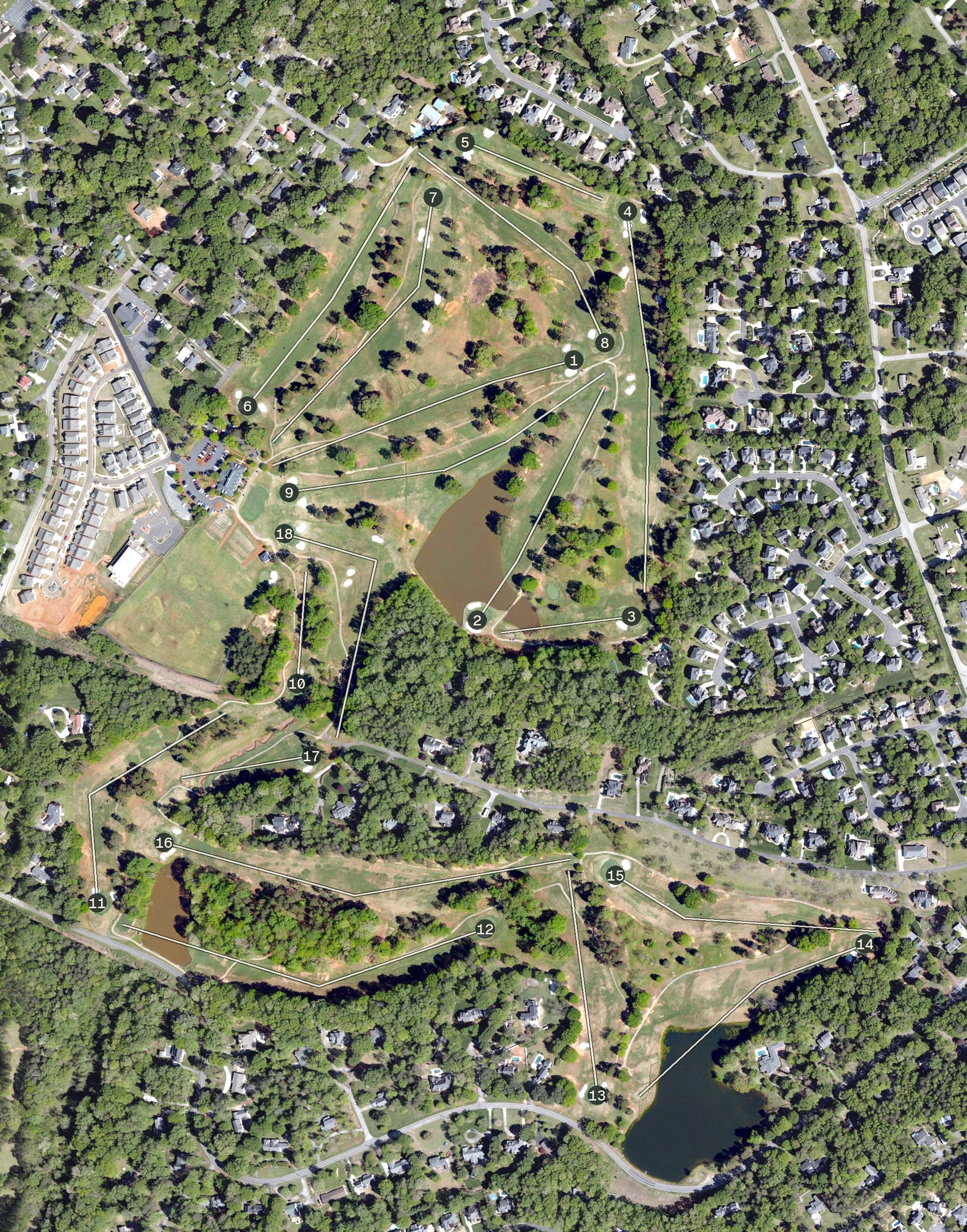 Aerial view of Fort Mill Golf Club, SC