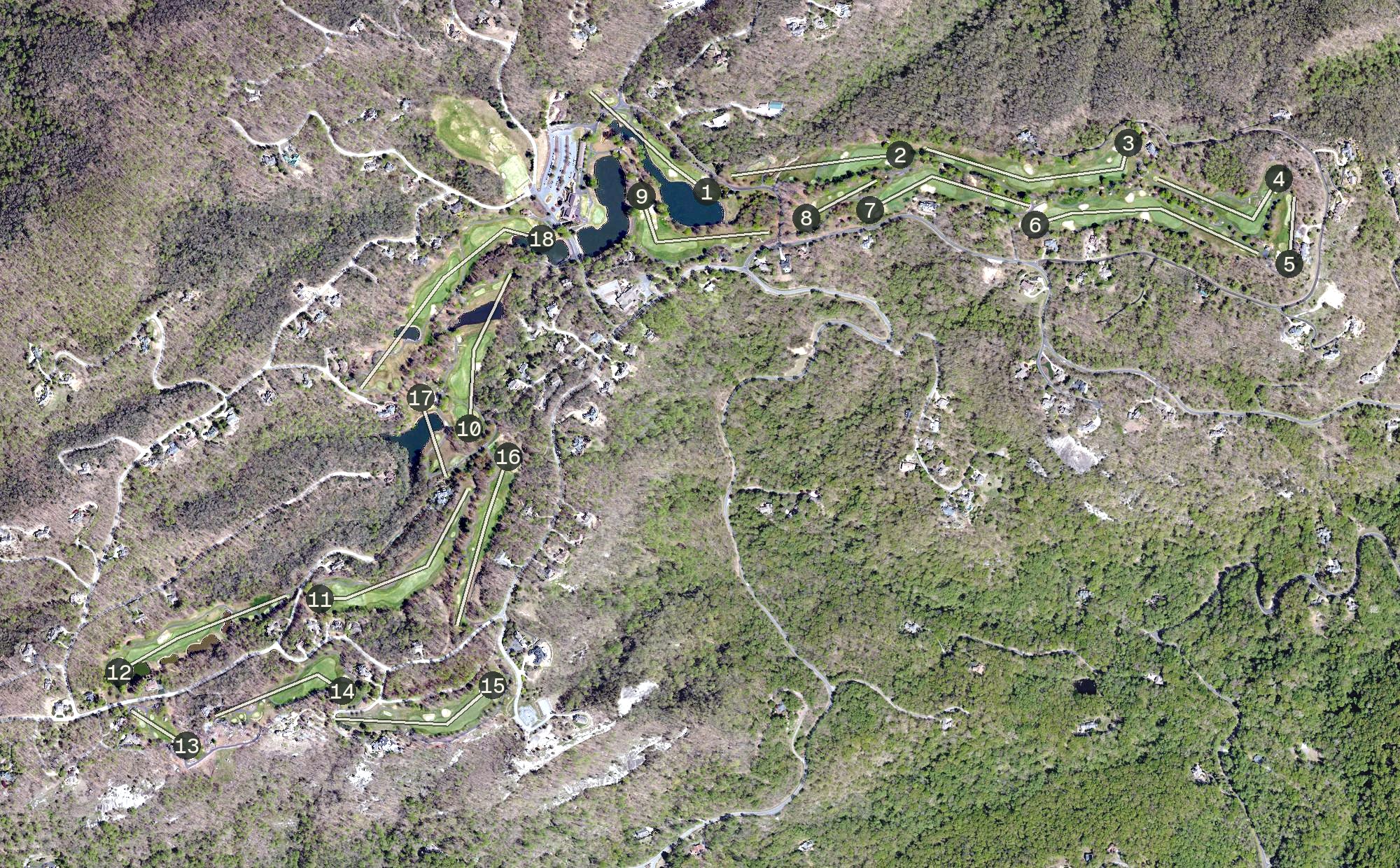 Aerial view of Golf at Glassy, SC