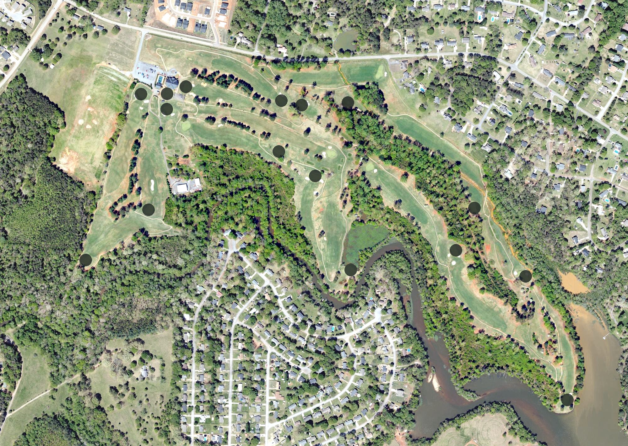 Aerial view of Greer Golf, SC
