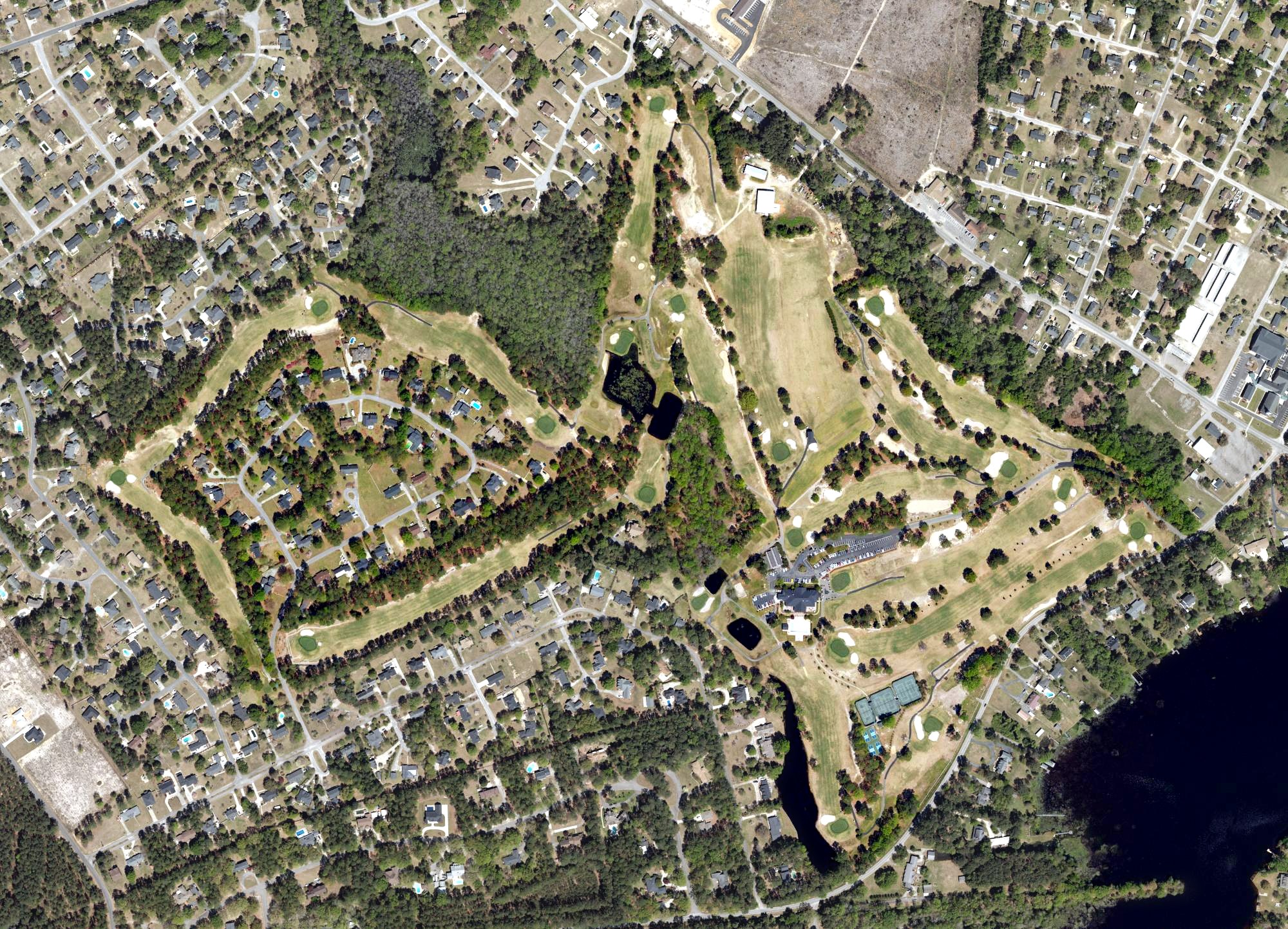 Aerial view of Hartsville Country Club, SC