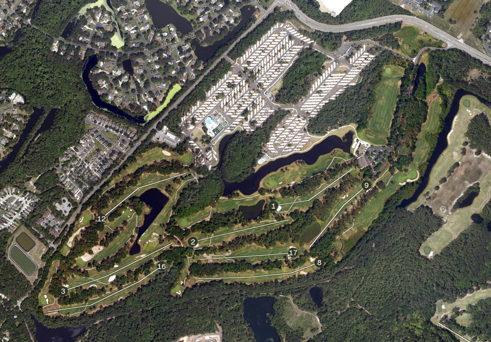 Aerial view of Hilton Head National Golf Club, SC