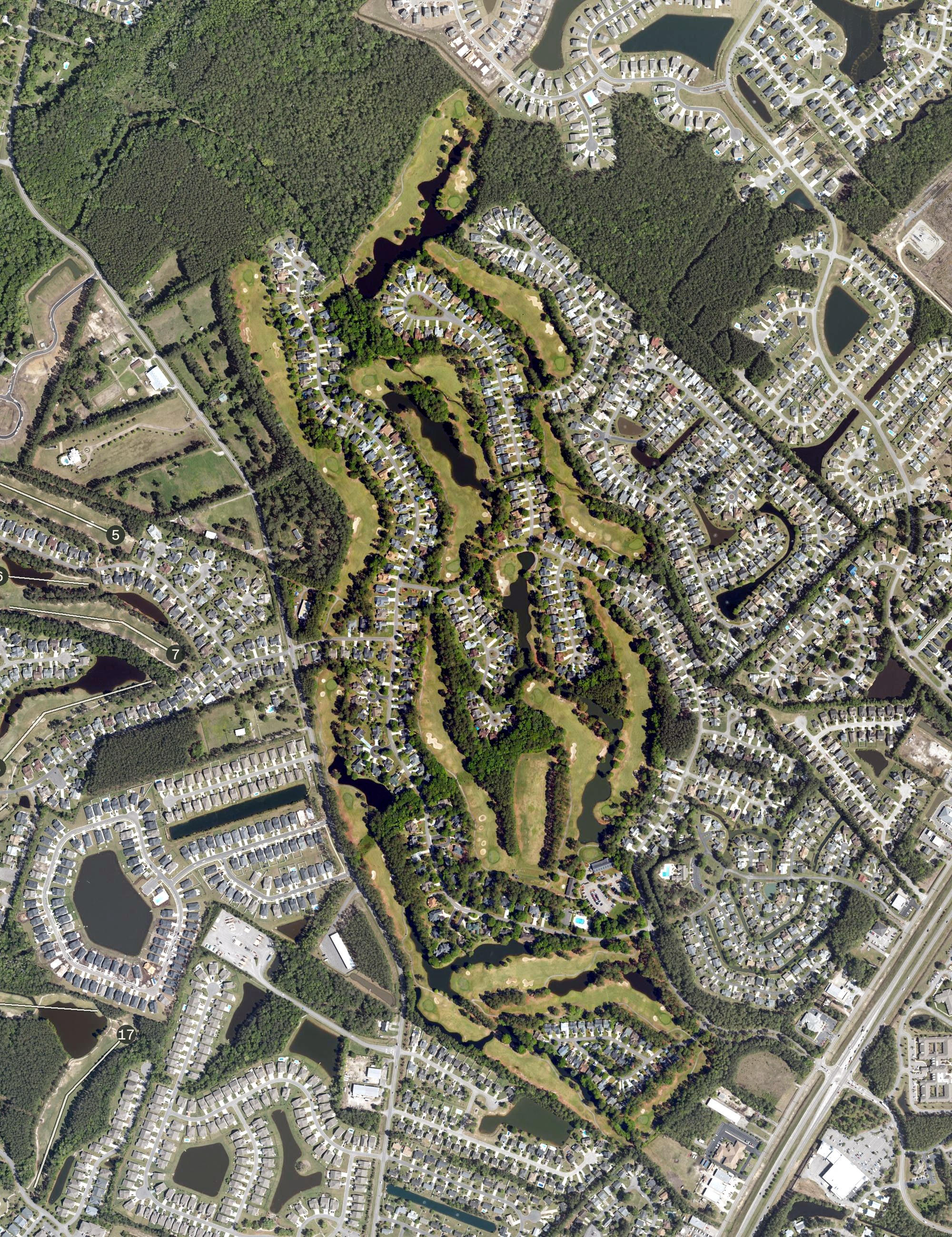 Aerial view of Indigo Creek Golf Club, SC