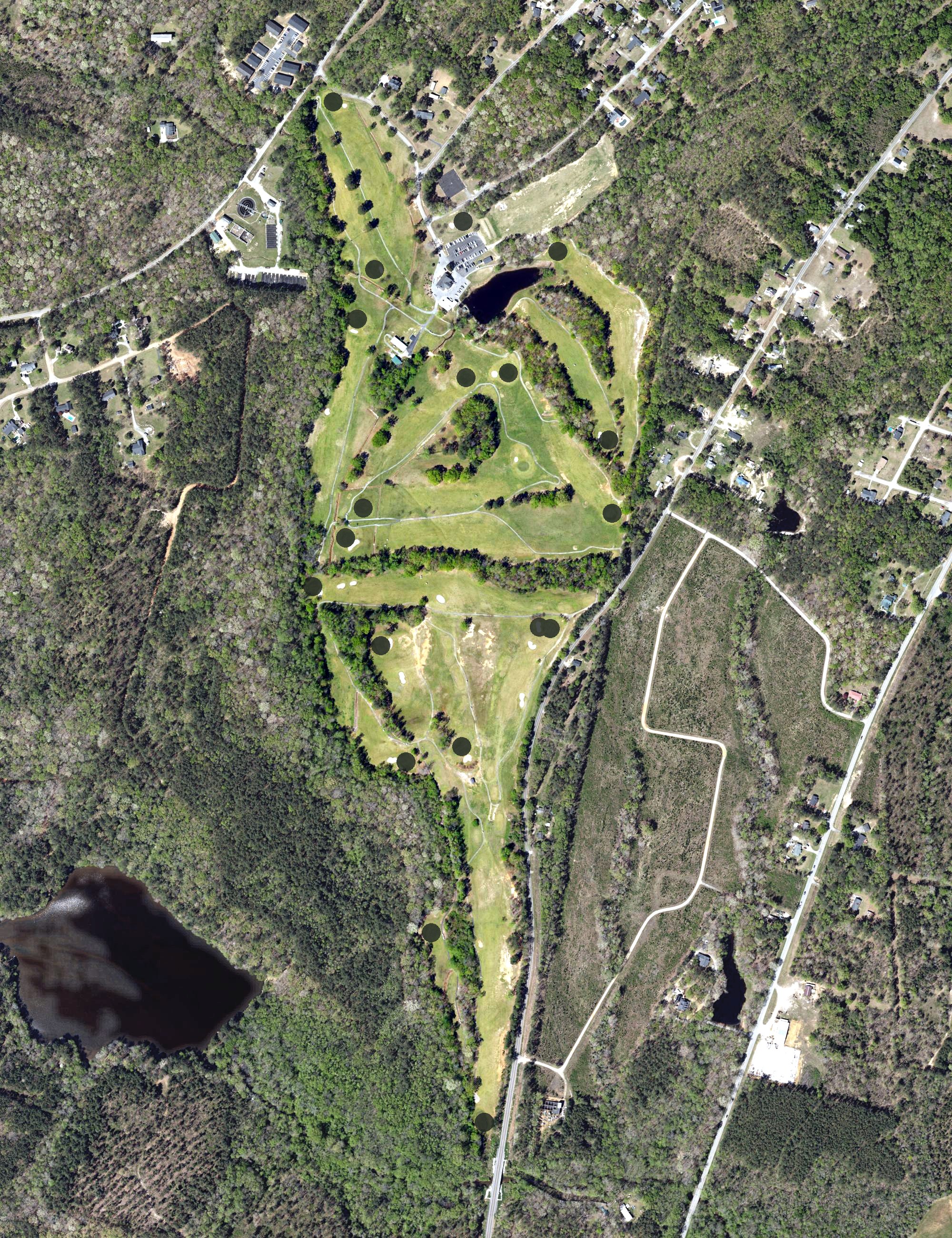 Aerial view of Kershaw Golf Course, SC