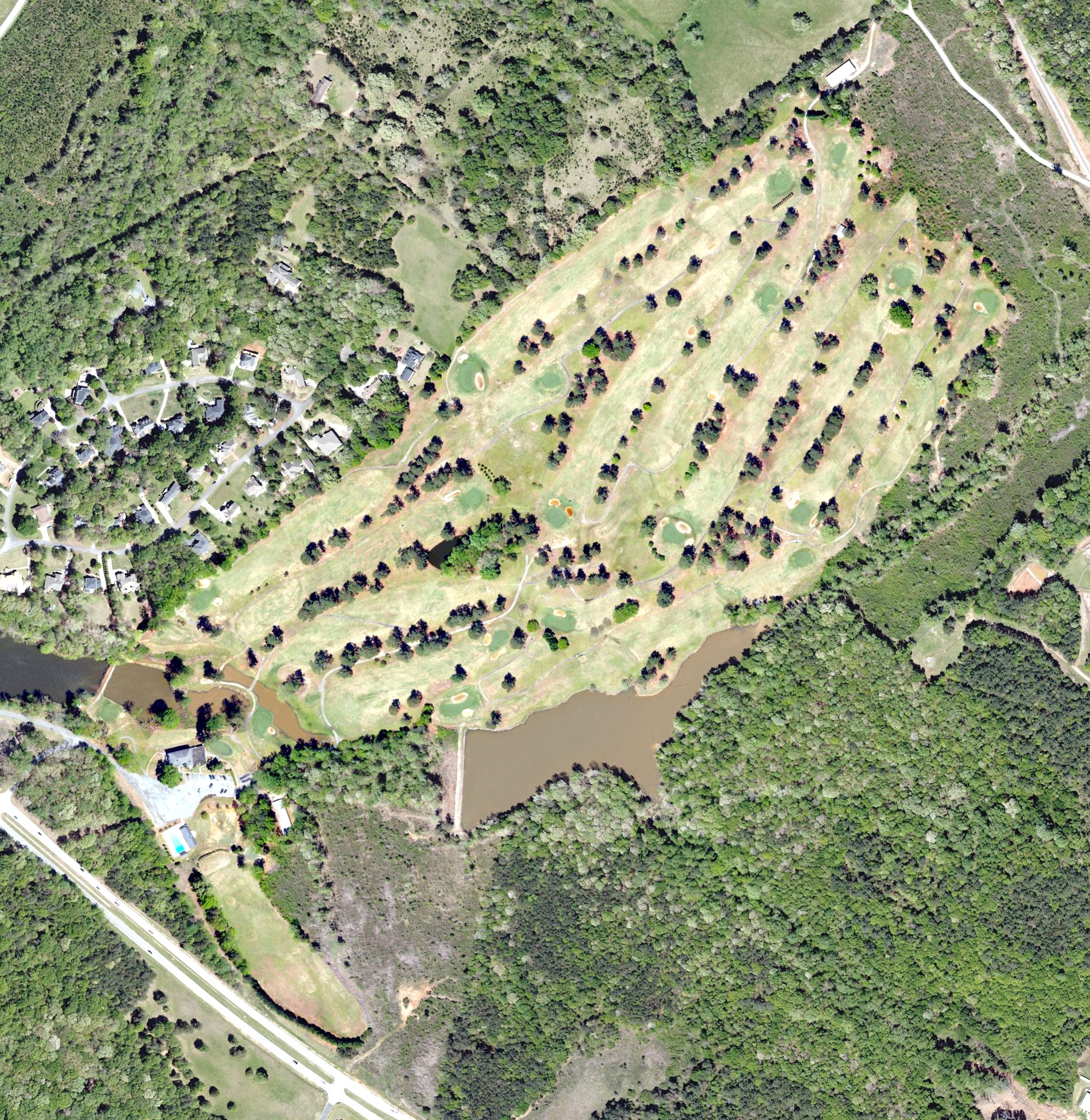 Aerial view of Lakeside Country Club, SC