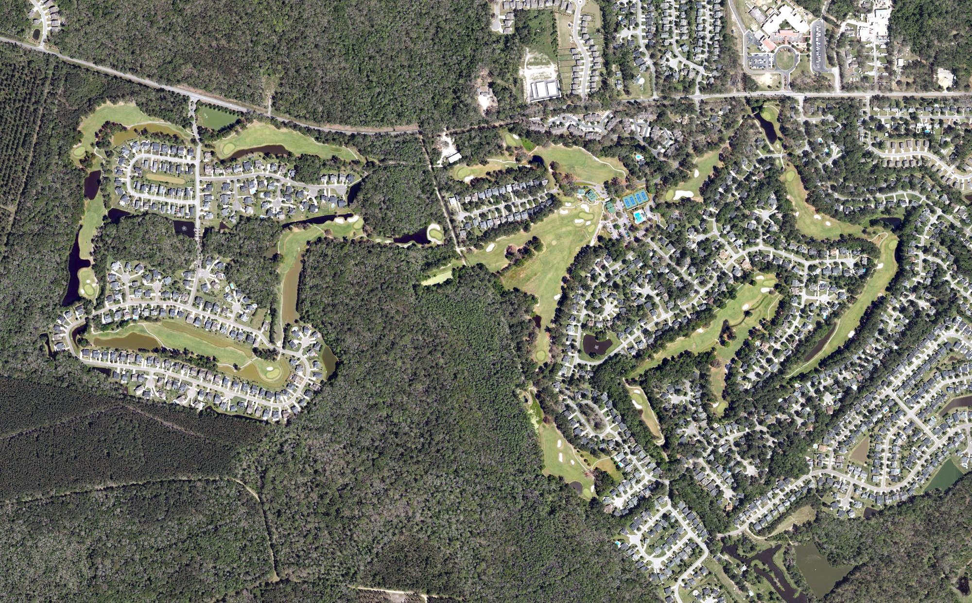 Aerial view of Legend Oaks Golf Club, SC