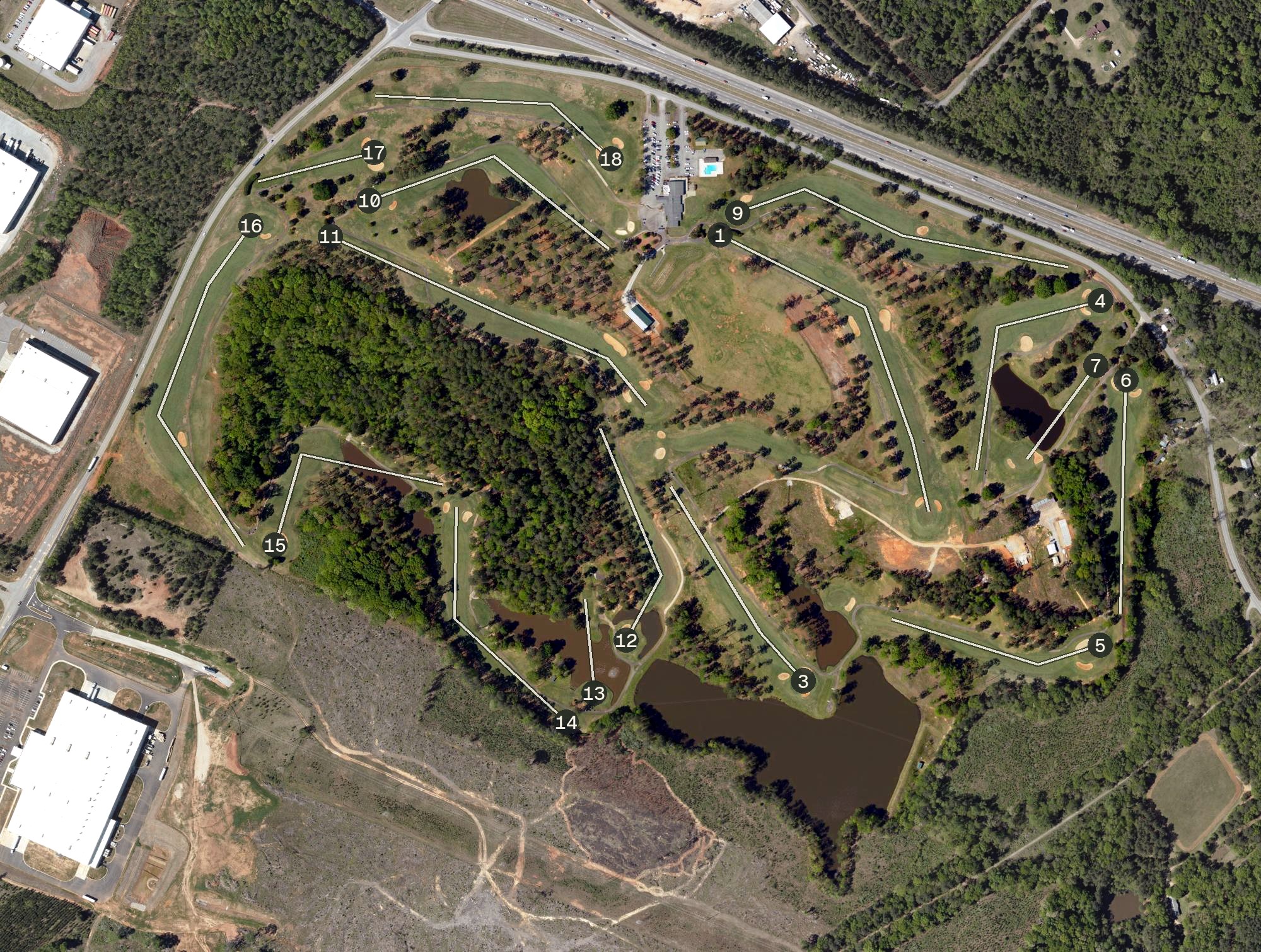 Aerial view of Mid Carolina Club, SC