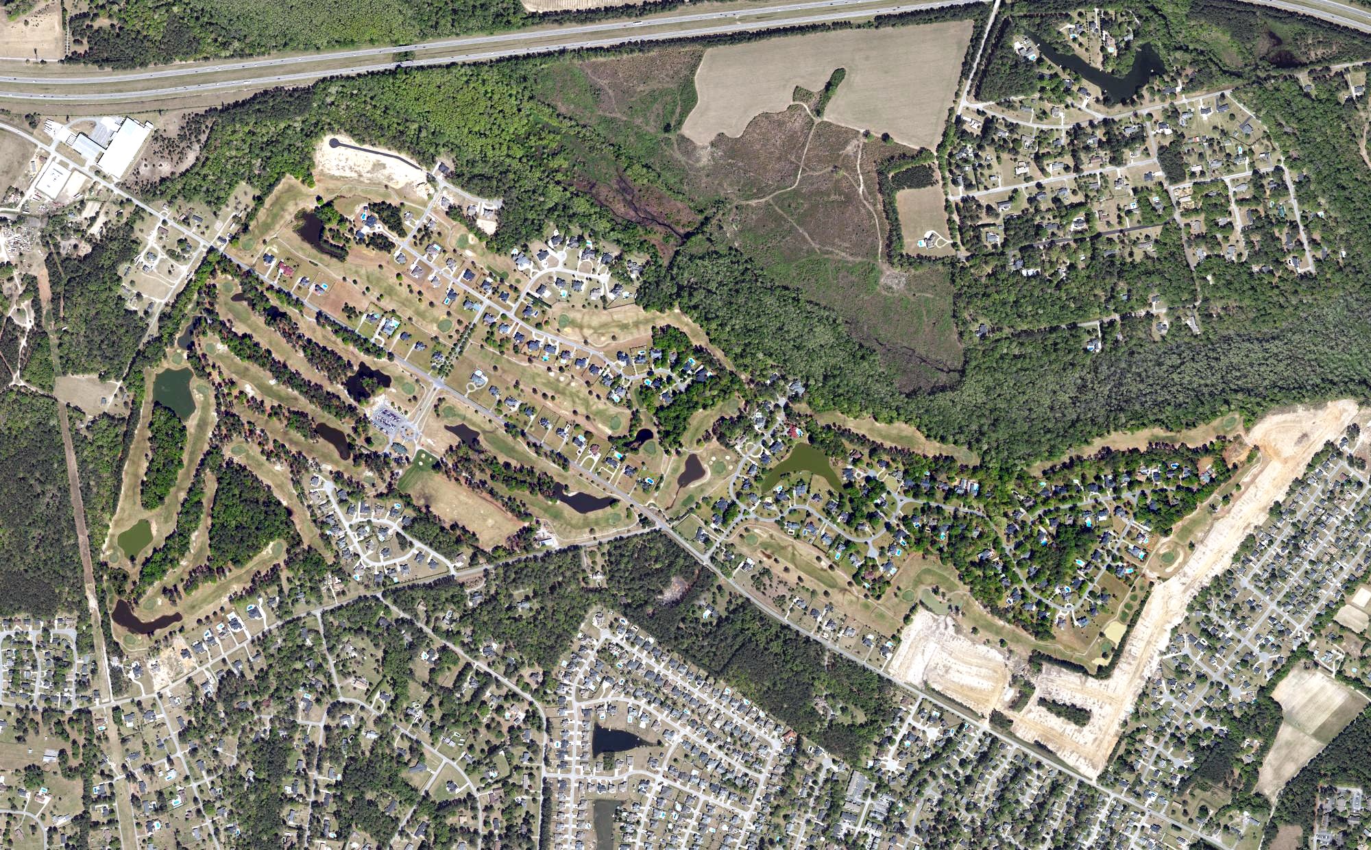 Aerial view of Oakdale Golf Course, SC