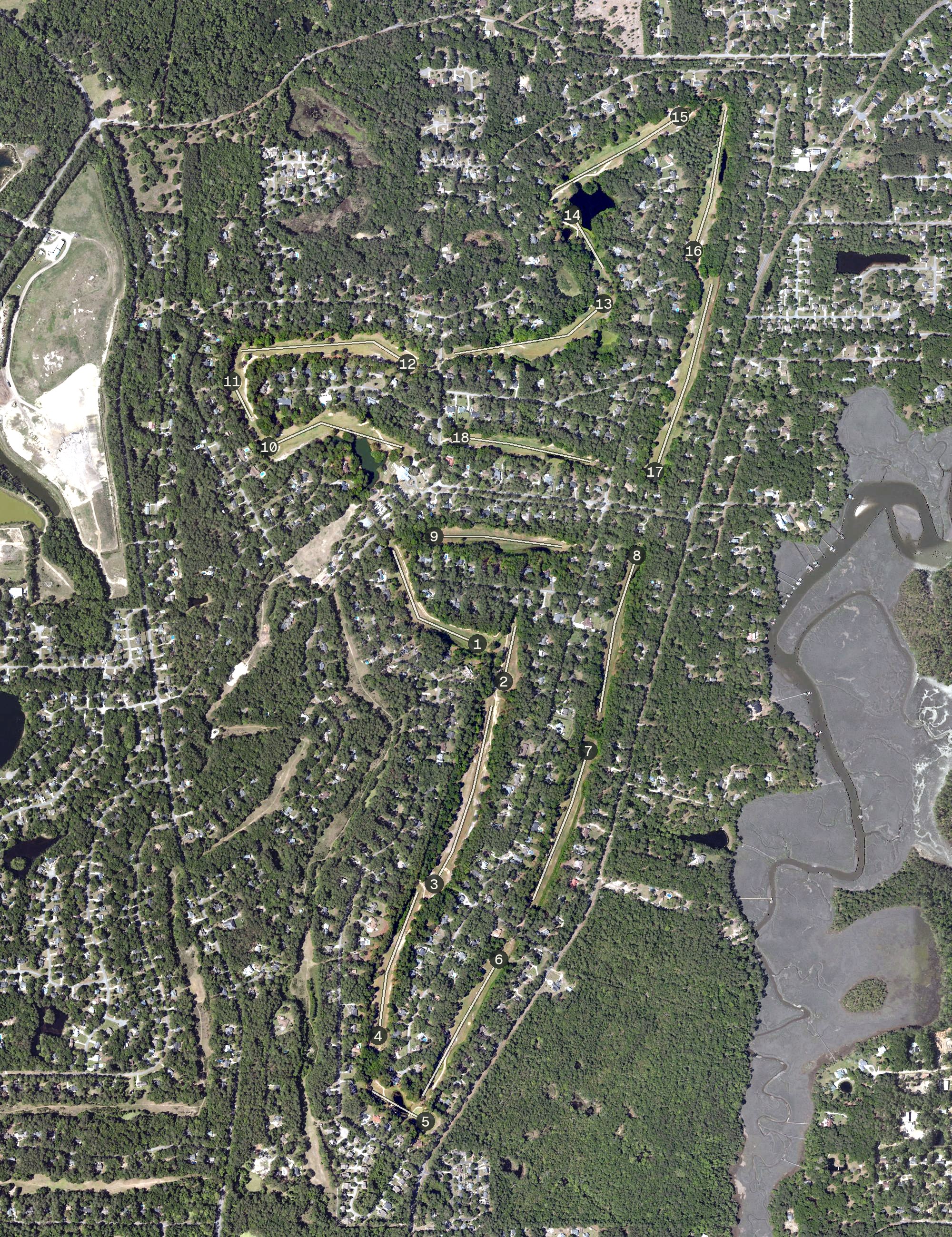 Aerial view of Olde Beaufort Golf Club, SC