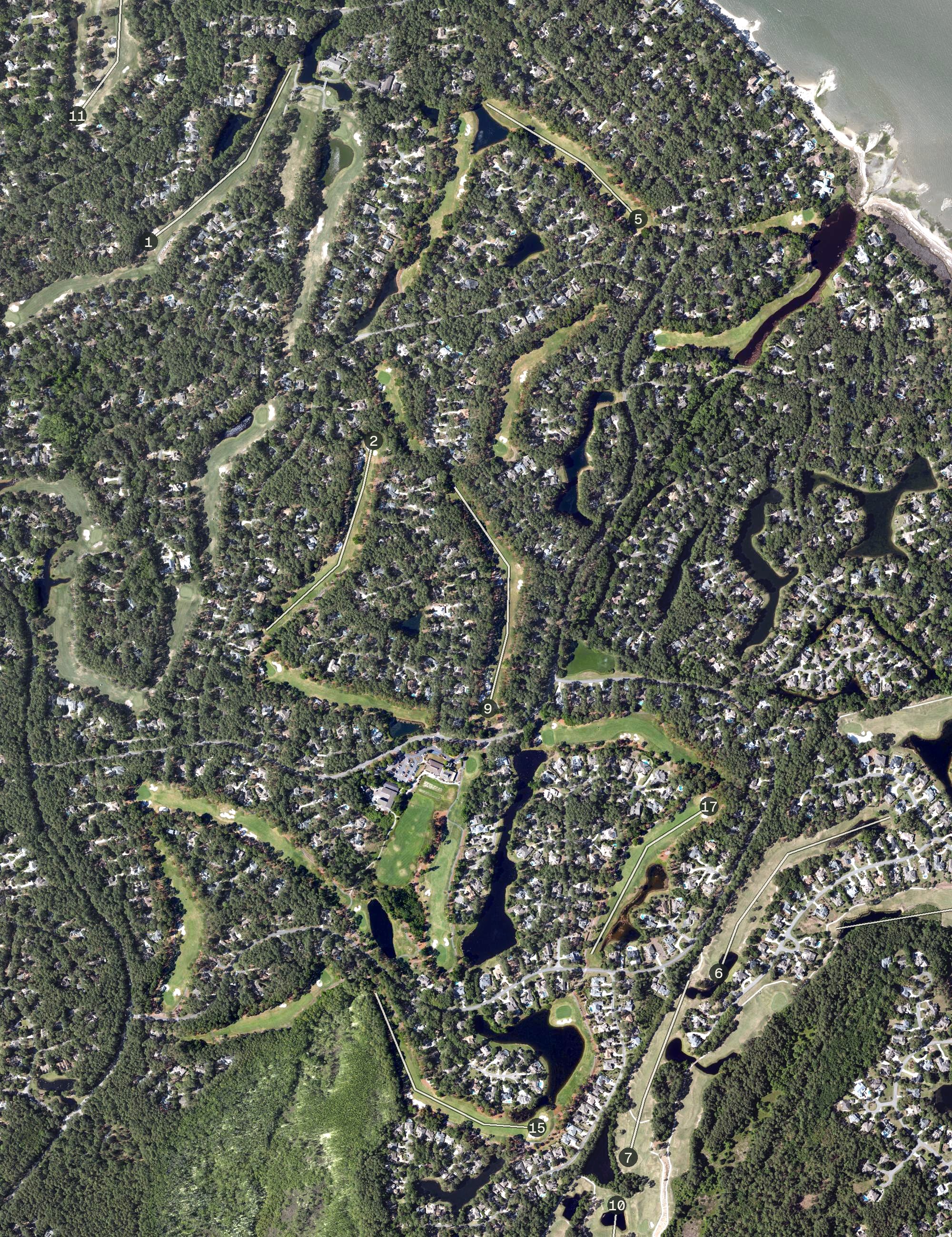 Aerial view of Oyster Reef Golf Club, SC