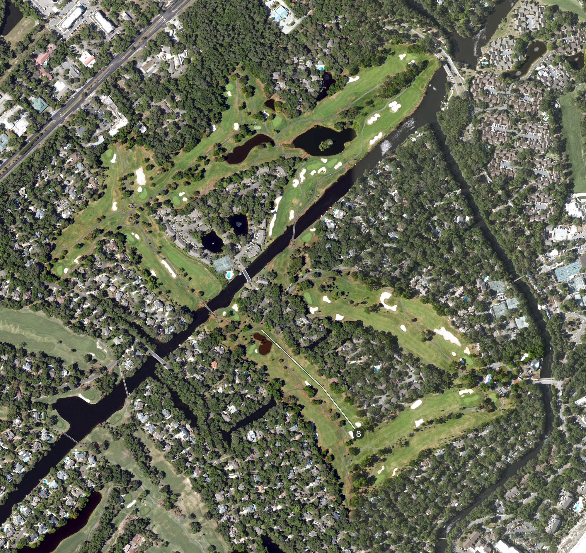 Aerial view of Palmetto Dunes - George Fazio Golf Course, SC