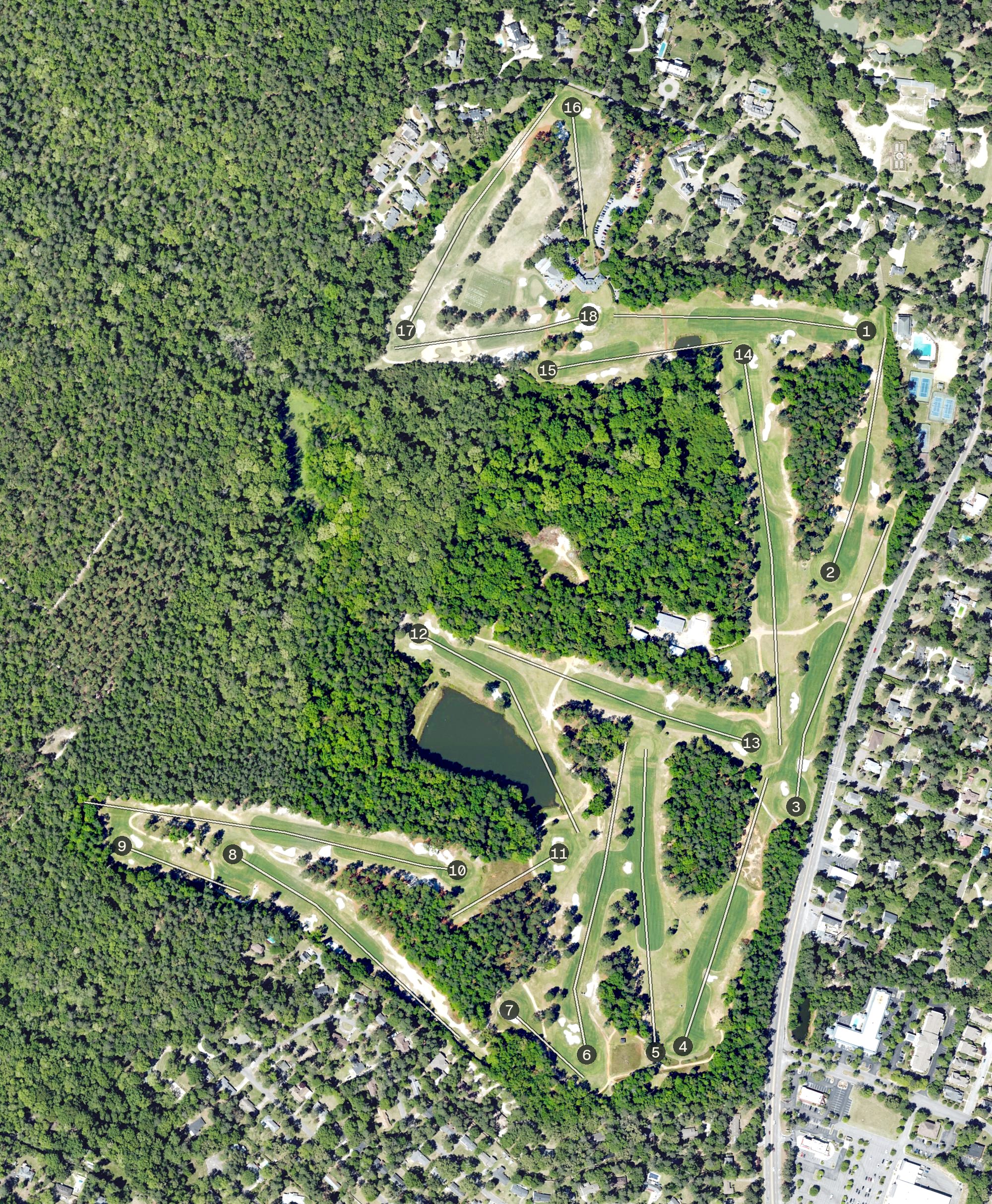Aerial view of Palmetto Golf Club, SC