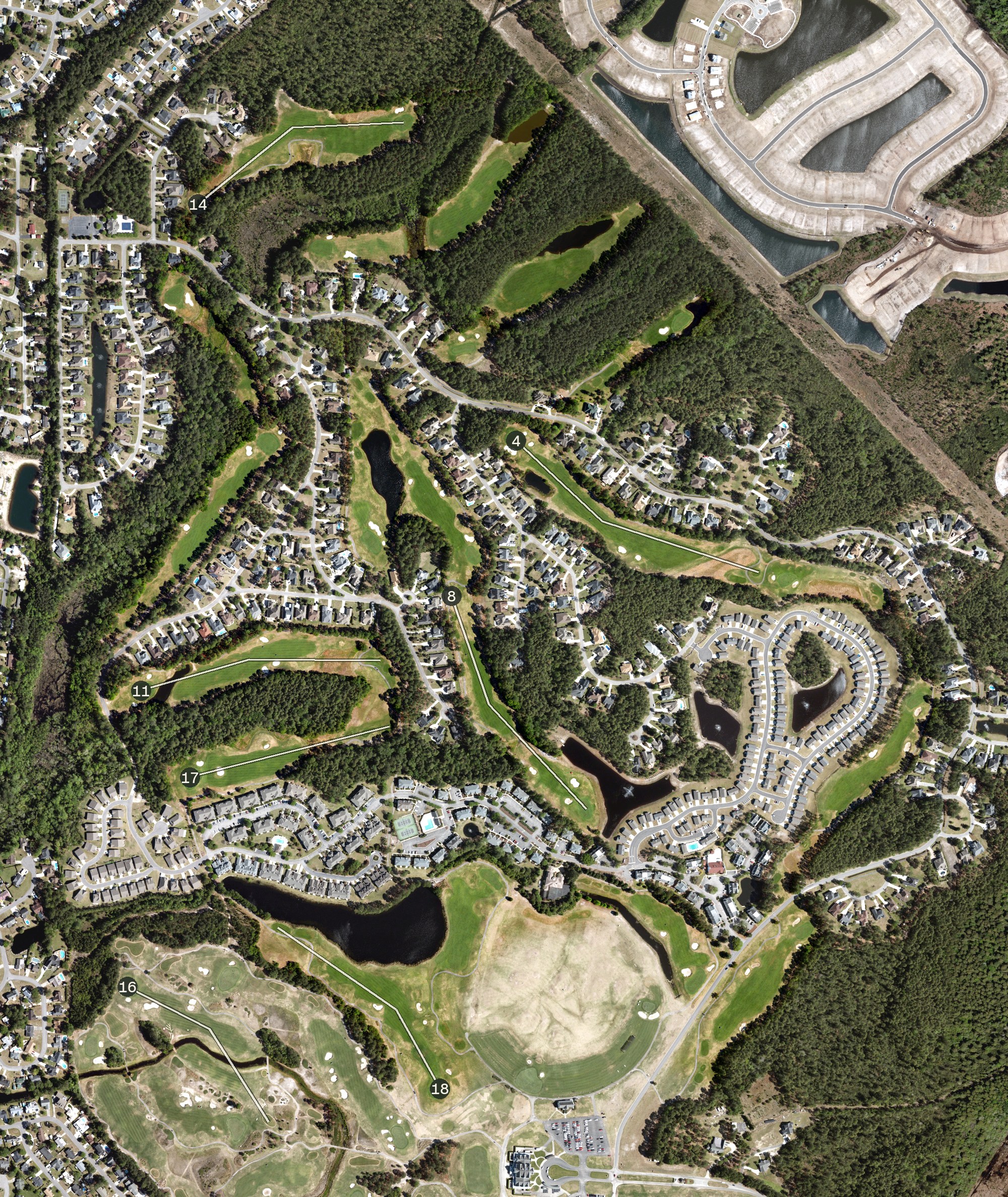 Aerial view of Parkland Golf Course, SC