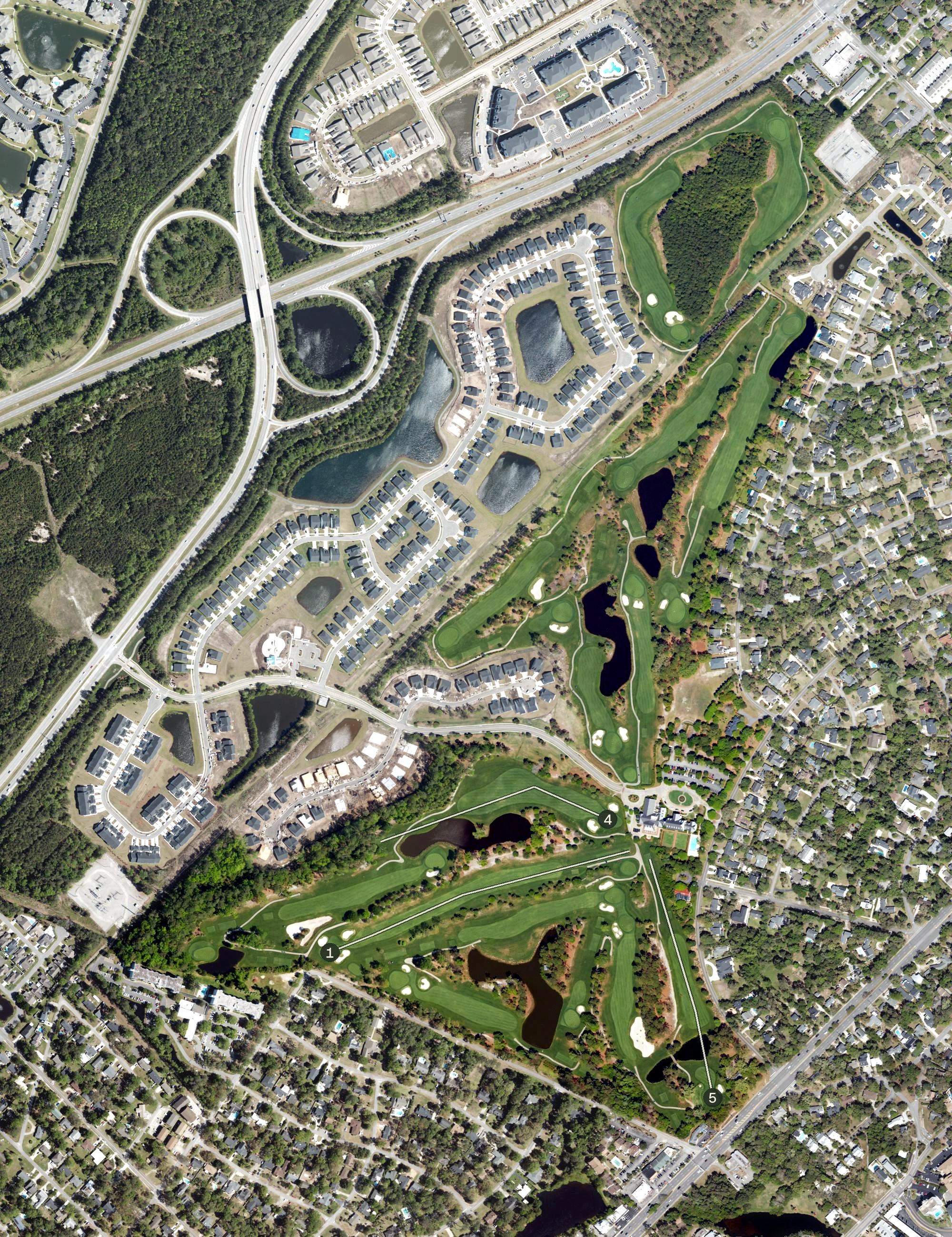 Aerial view of Pine Lakes Golf Club, SC