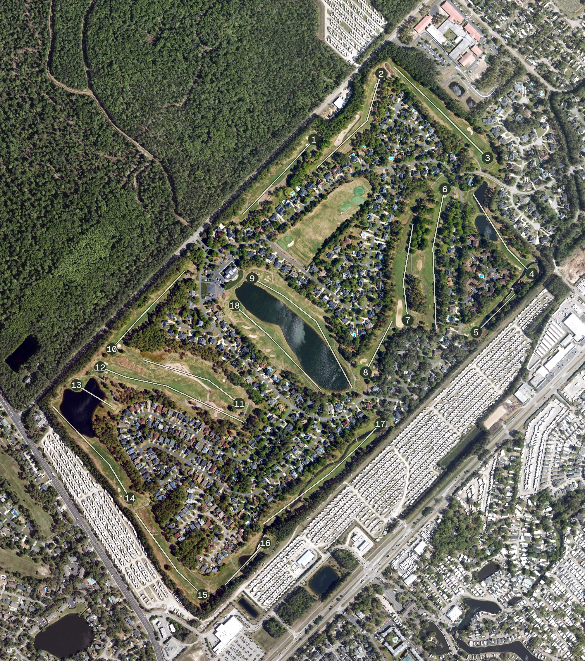 Aerial view of Prestwick Country Club, SC