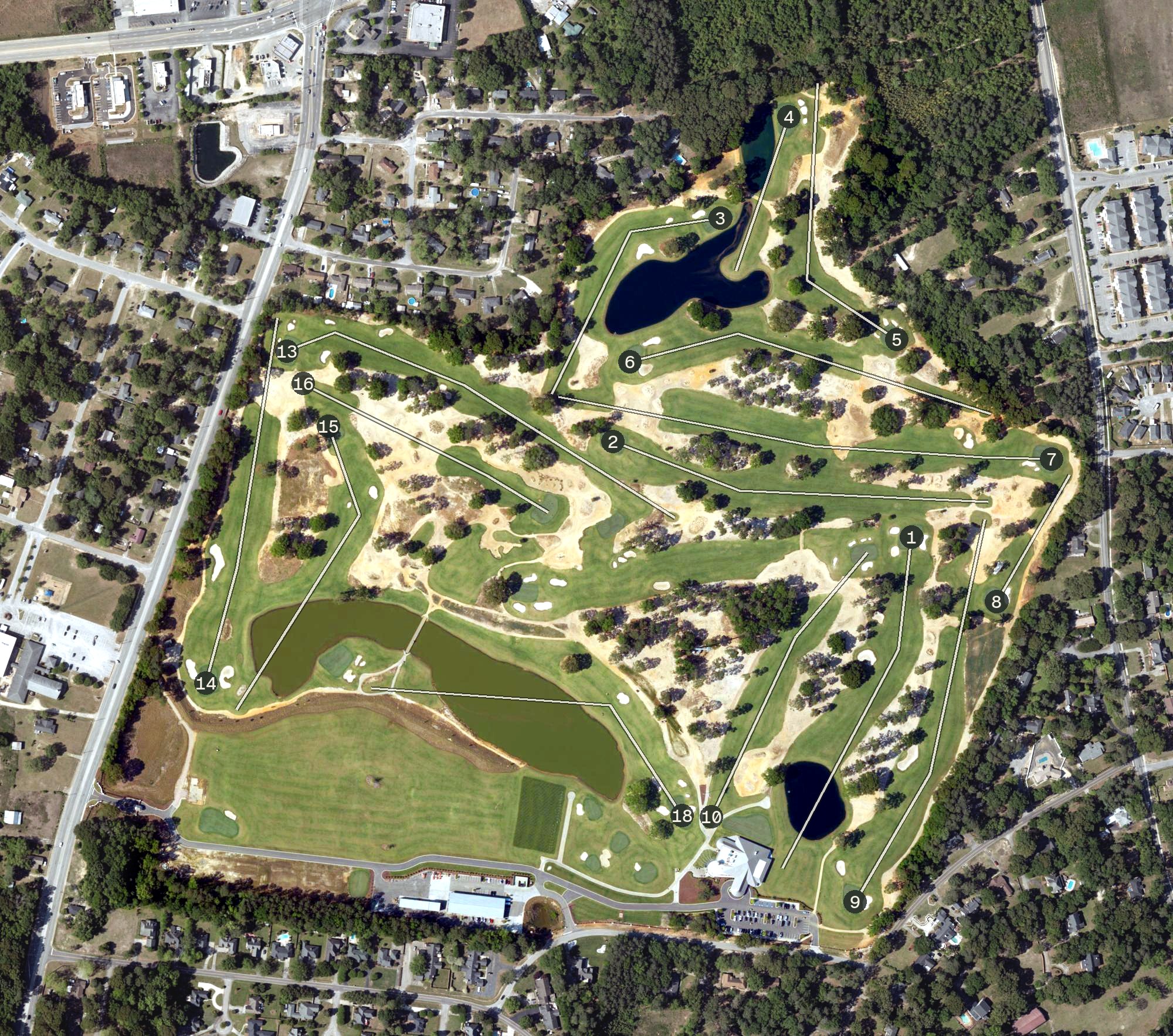 Aerial view of Quixote Club, SC