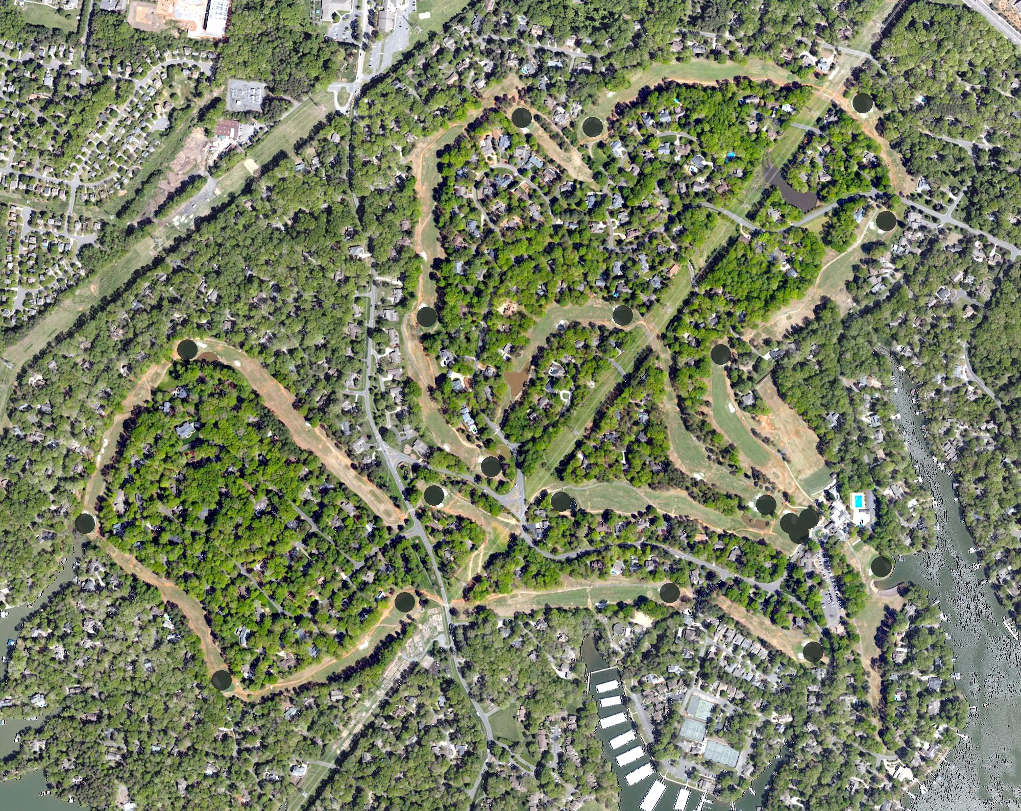 Aerial view of River Hills Country Club, SC