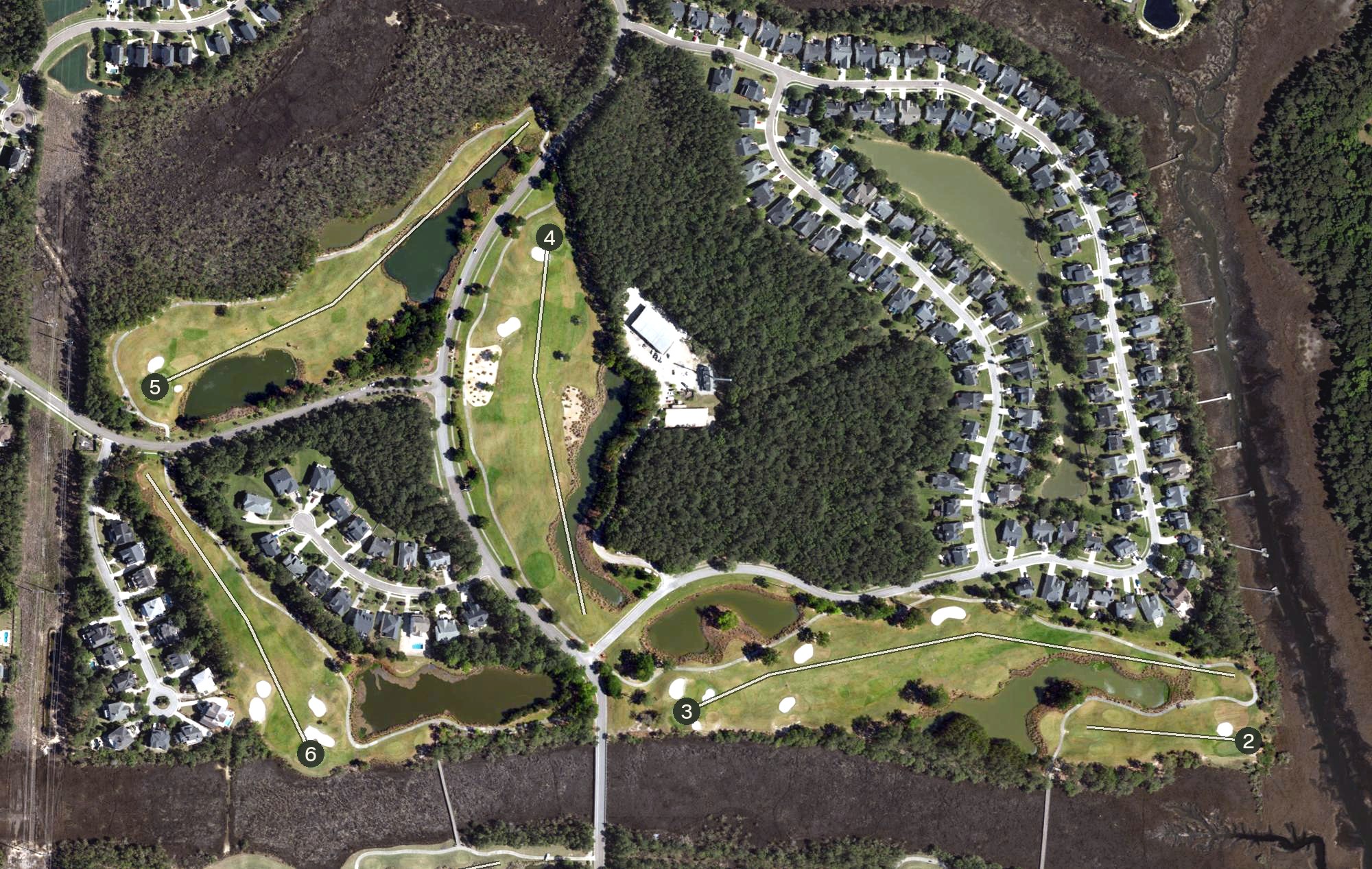 Aerial view of RiverTowne Country Club, SC