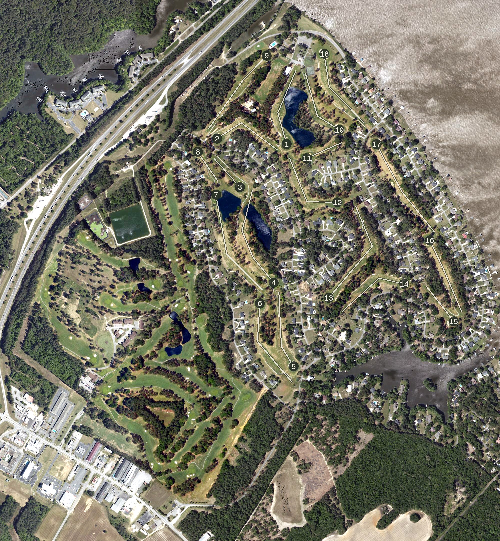 Aerial view of Santee Cooper Country Club, SC