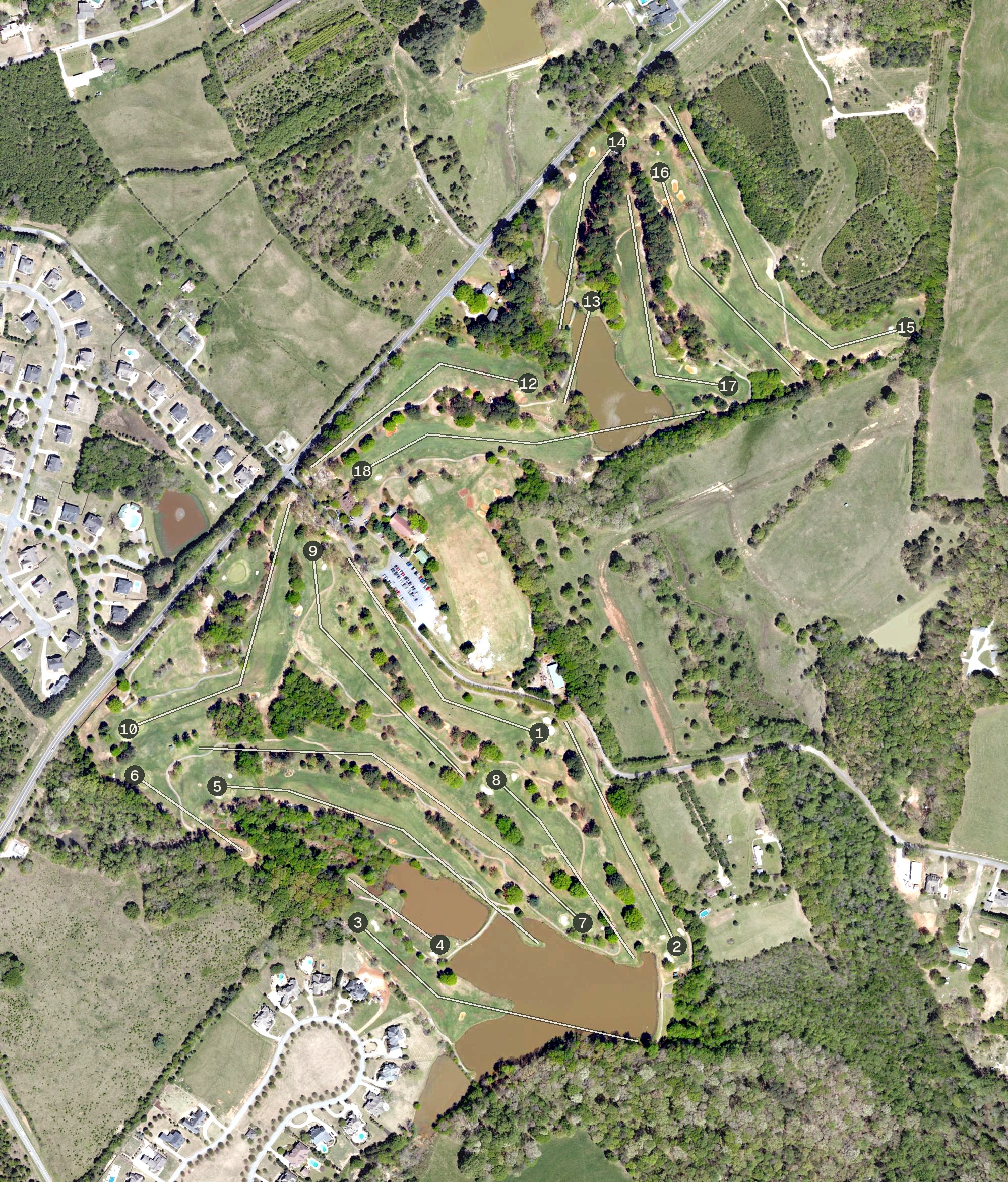 Aerial view of Southern Oaks, SC