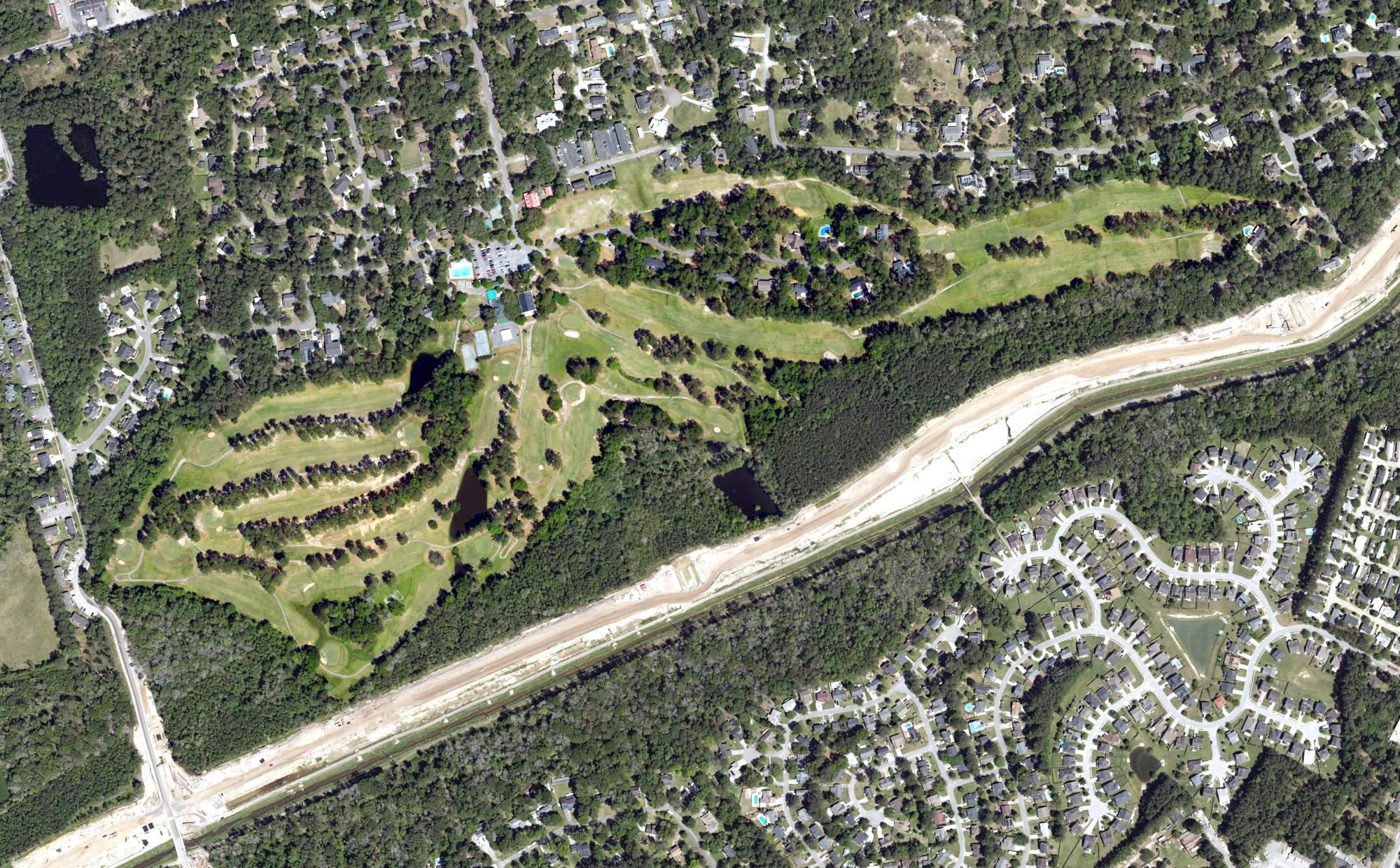 Aerial view of Summerville Country Club, SC