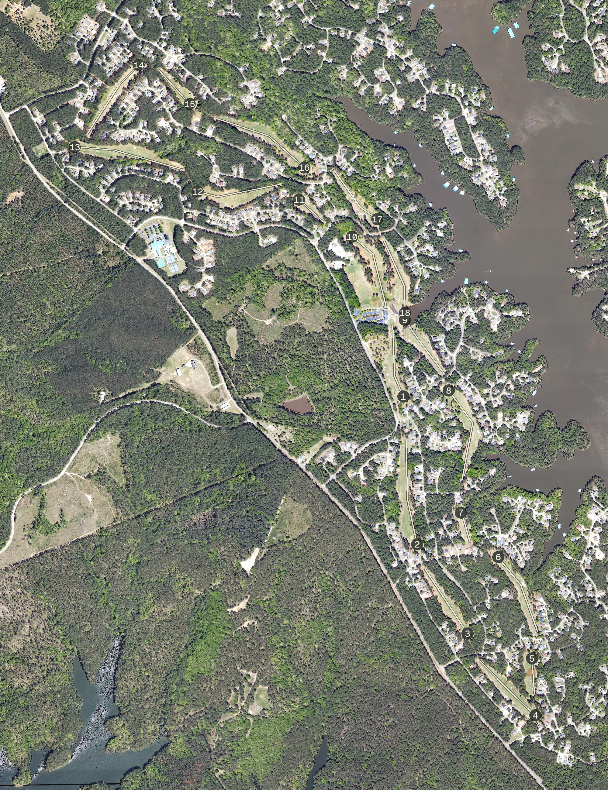 Aerial view of Tara Golf Club, SC