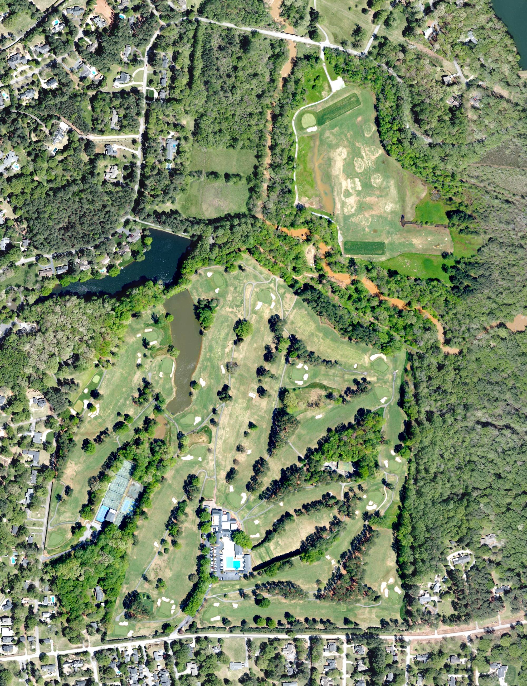 Aerial view of The Country Club of Spartanburg, SC