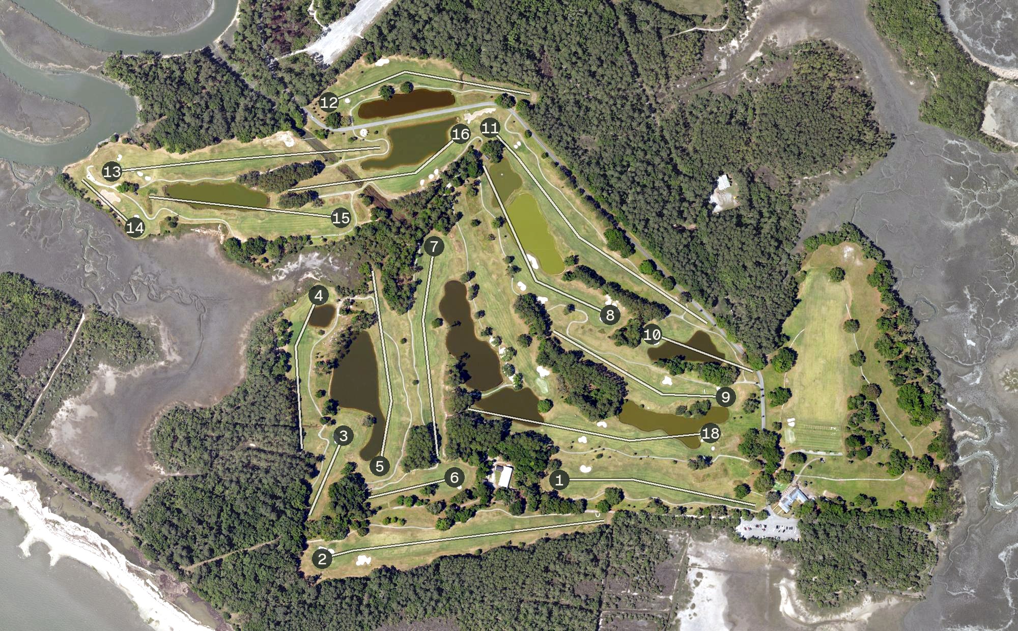 Aerial view of The Legends Golf Course, SC
