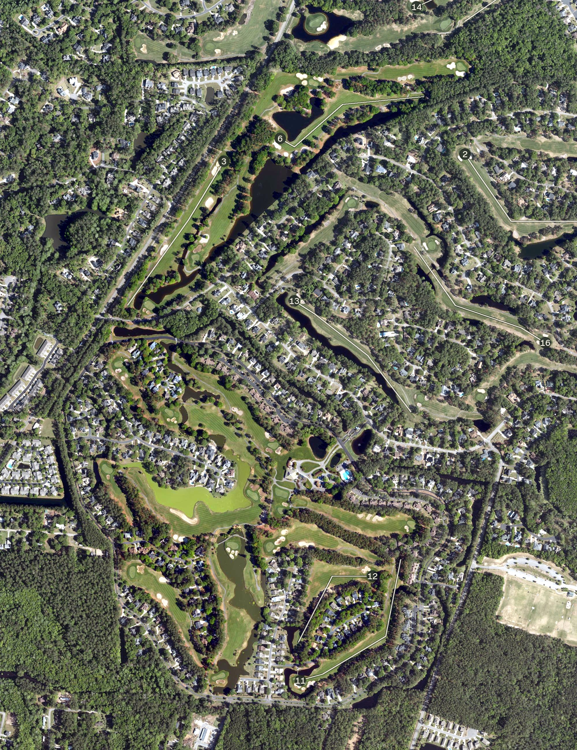 Aerial view of The River Club, SC