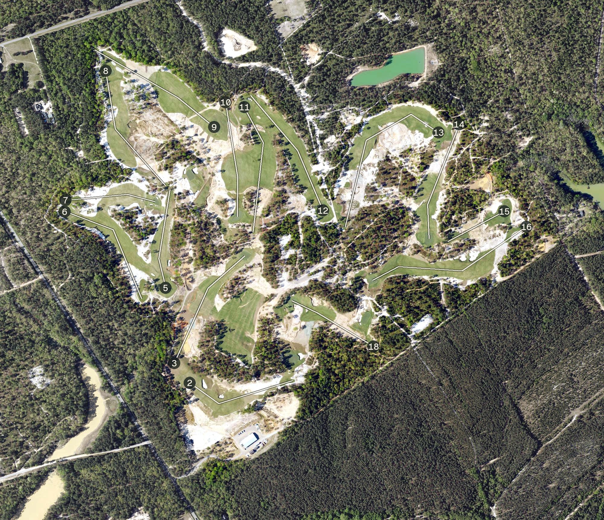 Aerial view of The Tree Farm, SC