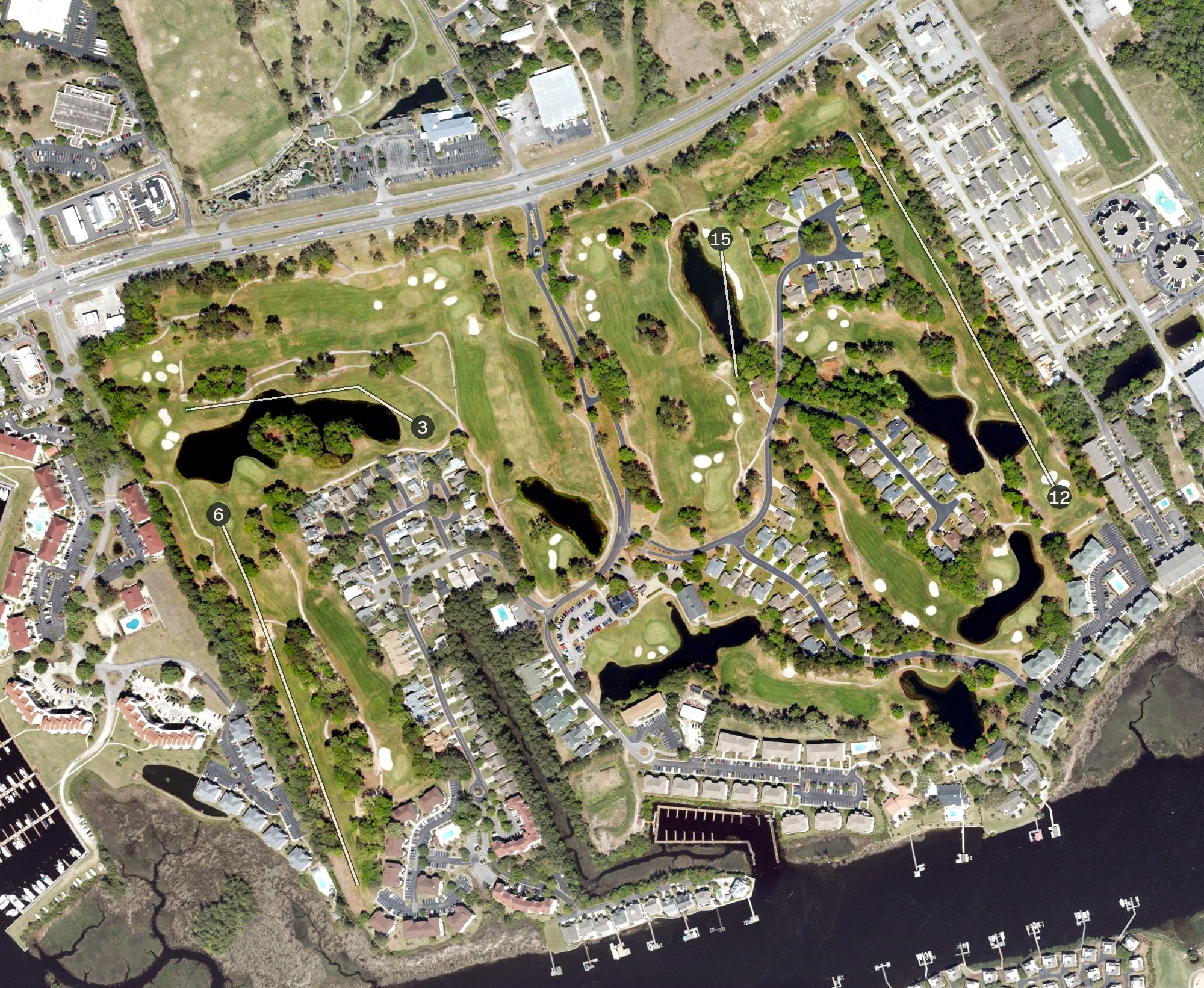 Aerial view of The Valley at Eastport Golf Club, SC