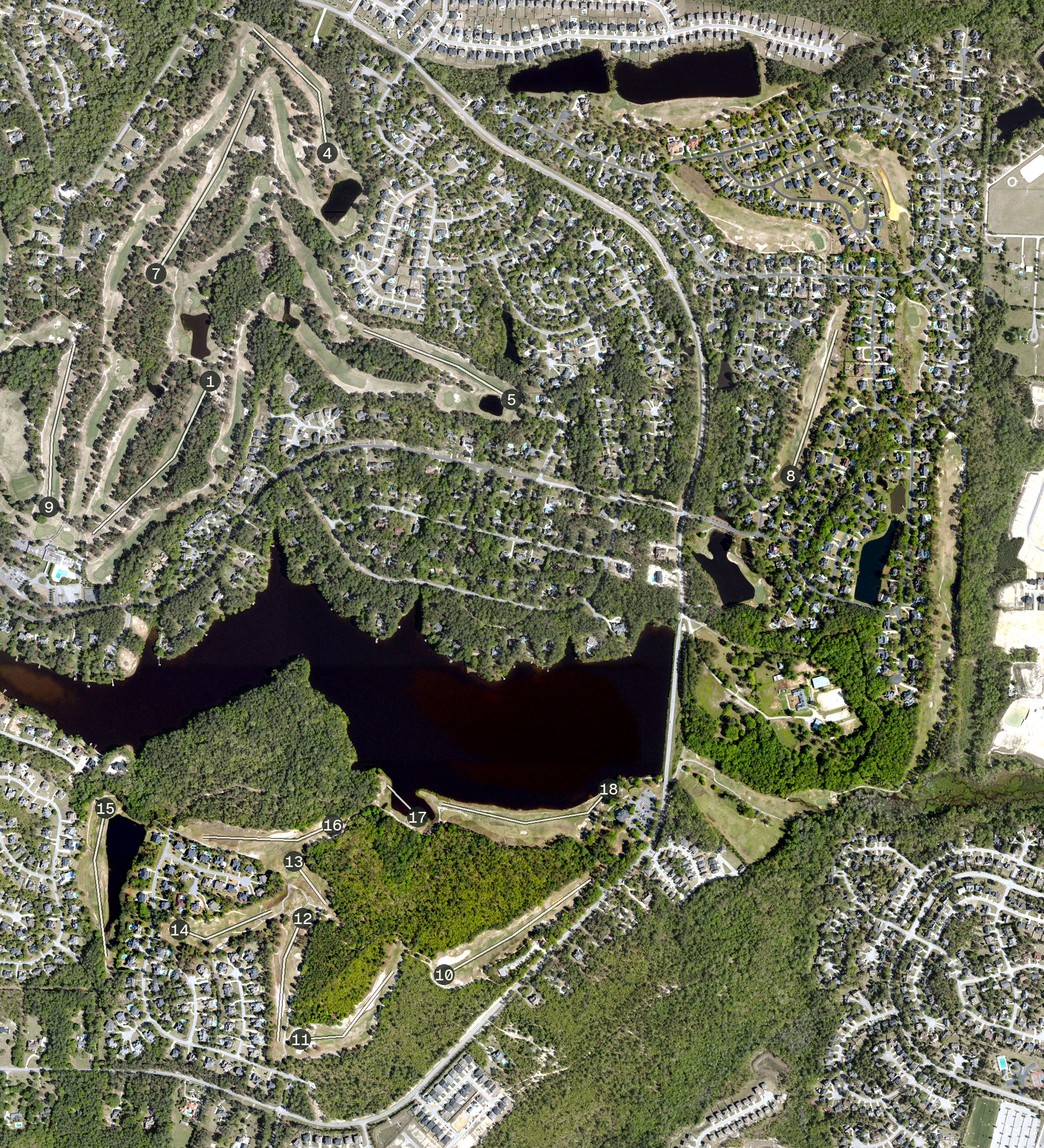 Aerial view of The Windermere Club, SC
