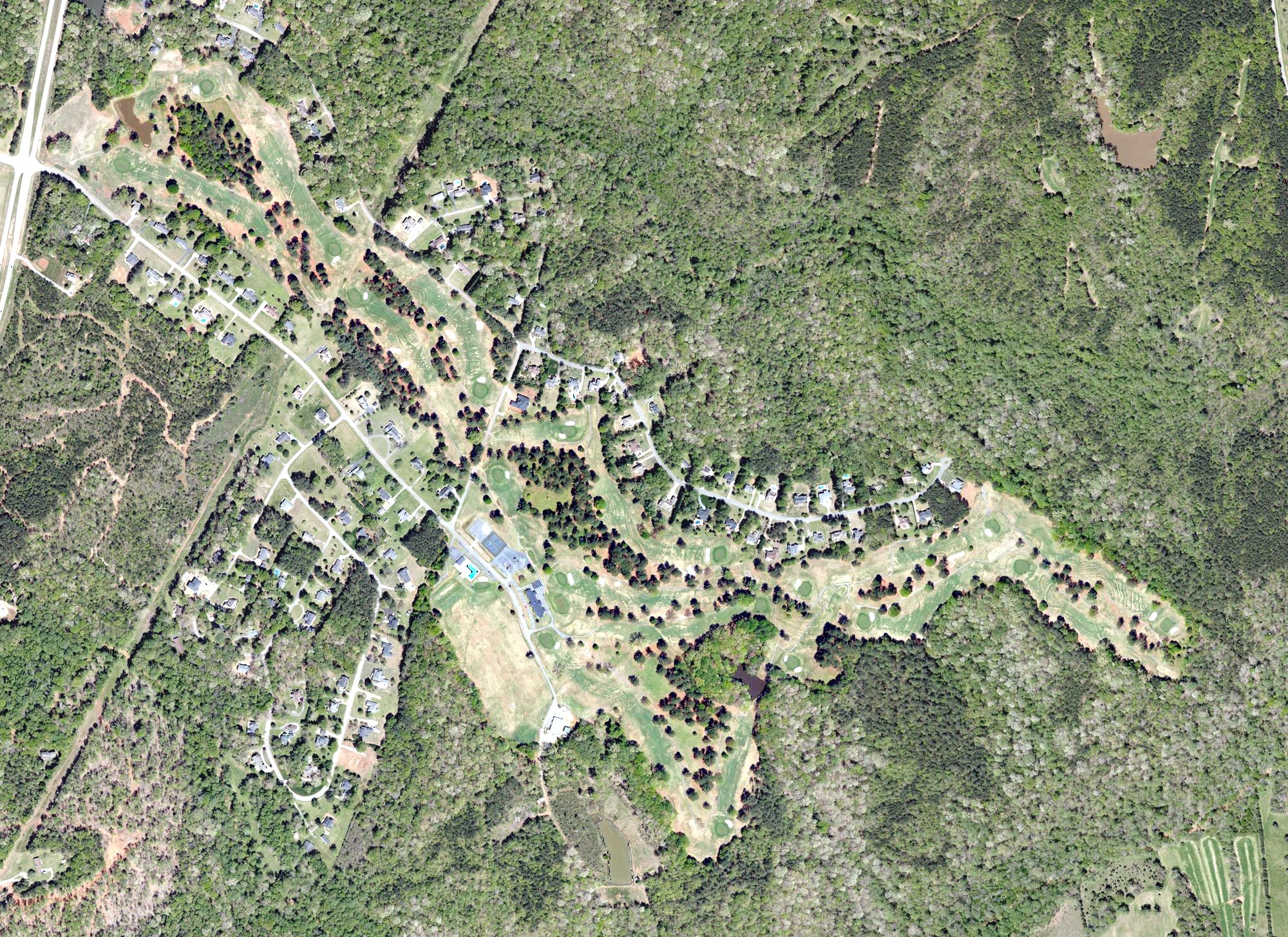 Aerial view of Three Pines Country Club, SC