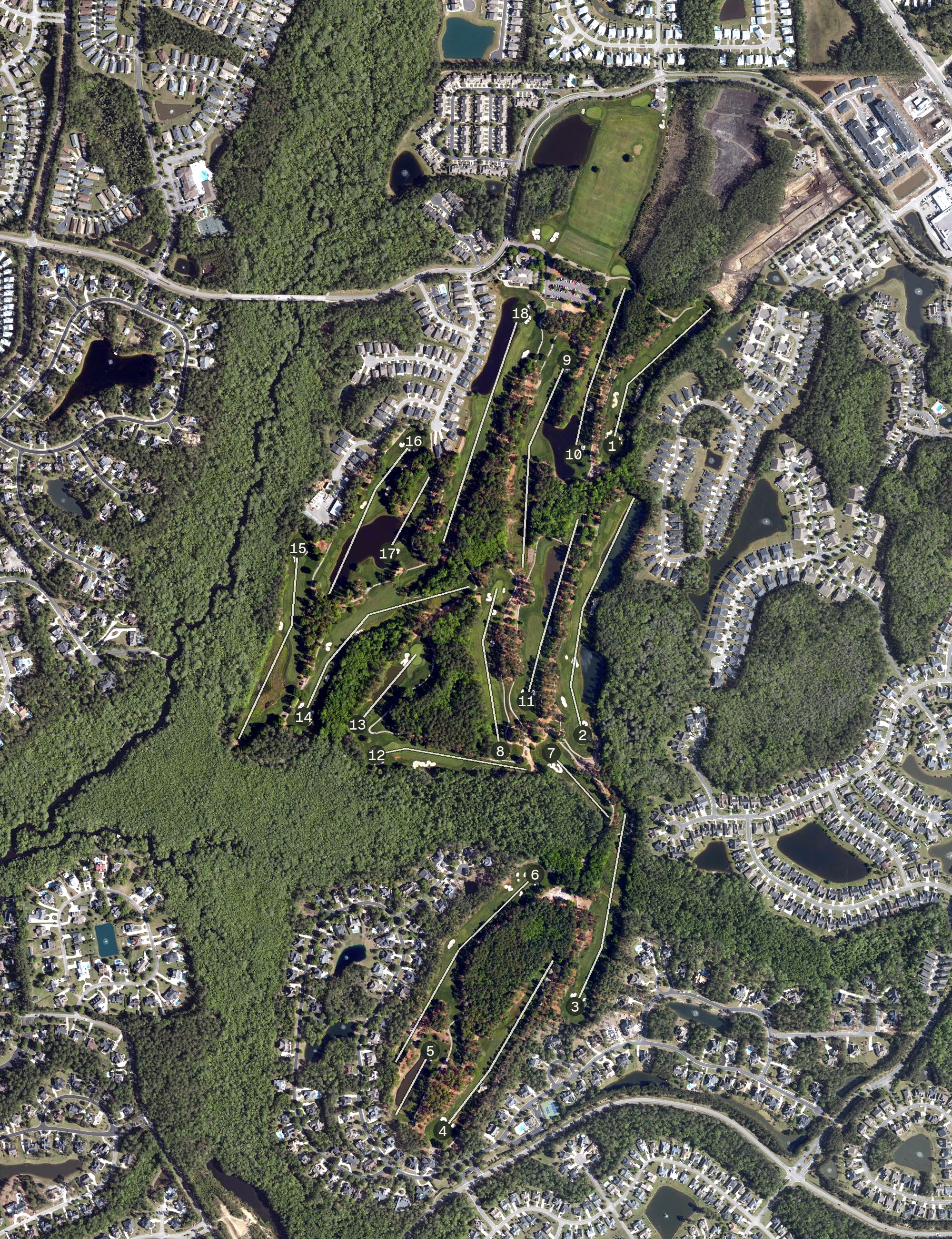 Aerial view of TPC of Myrtle Beach, SC