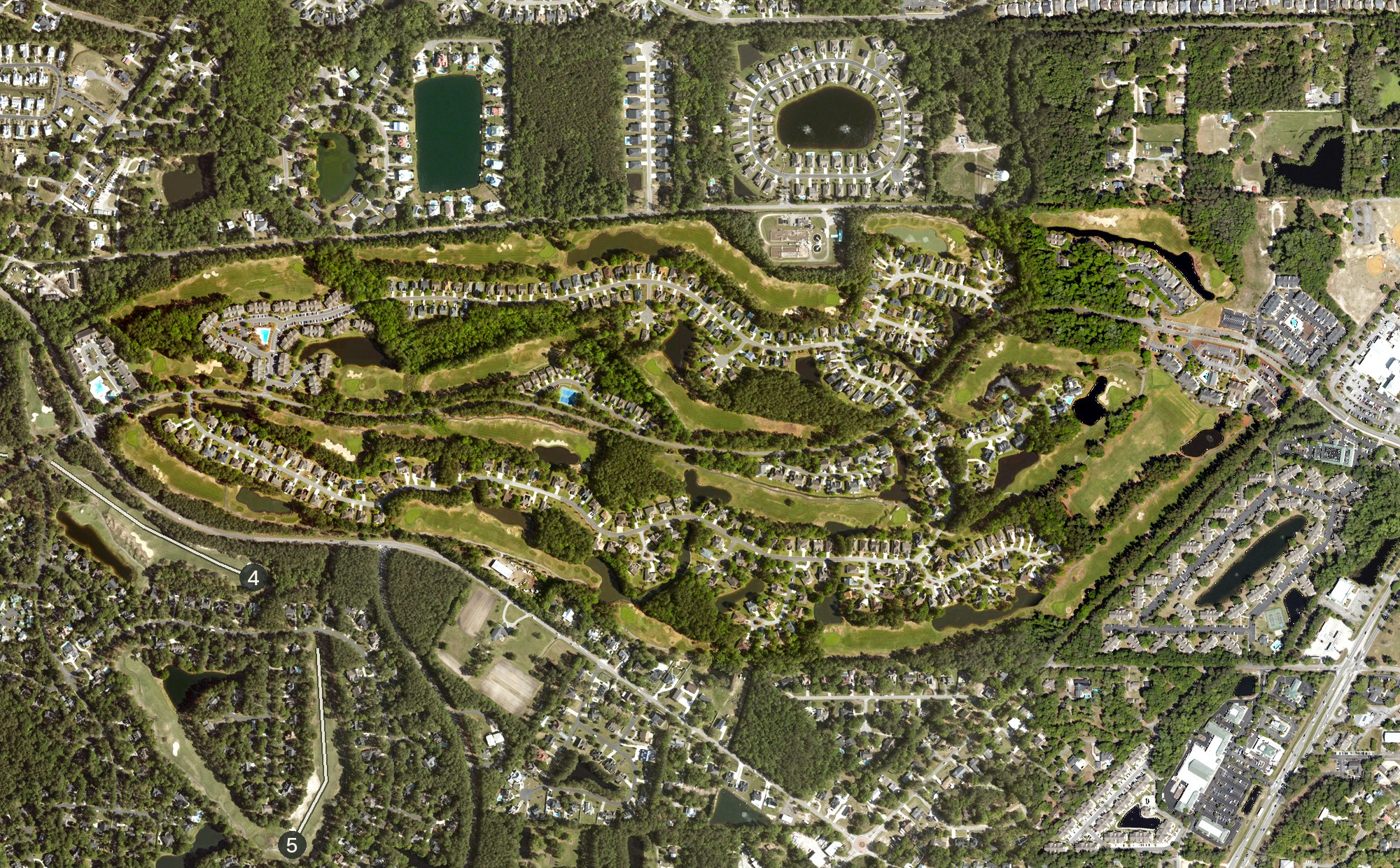 Aerial view of Wachesaw Plantation East, SC