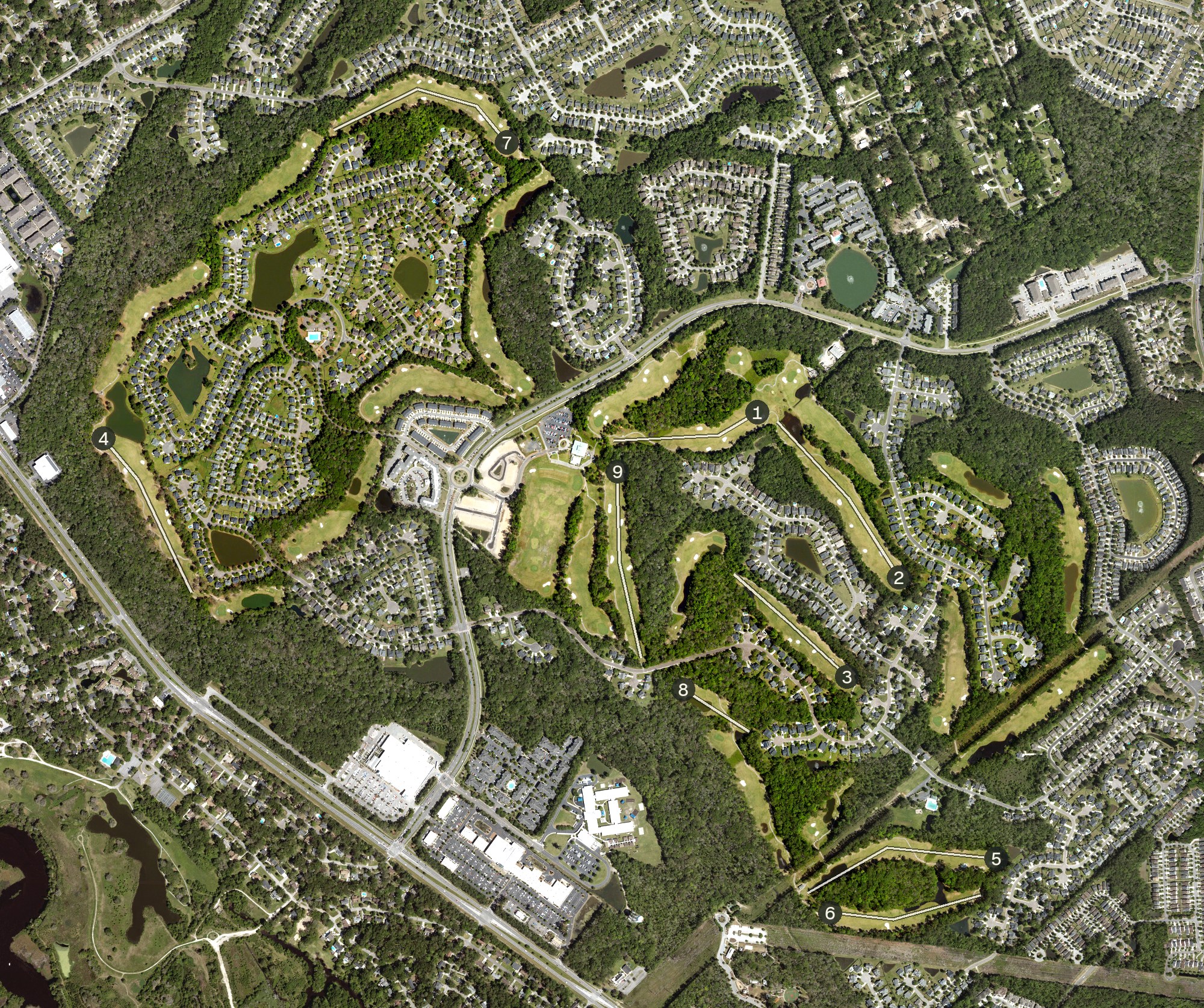 Aerial view of Wescott Golf Club, SC